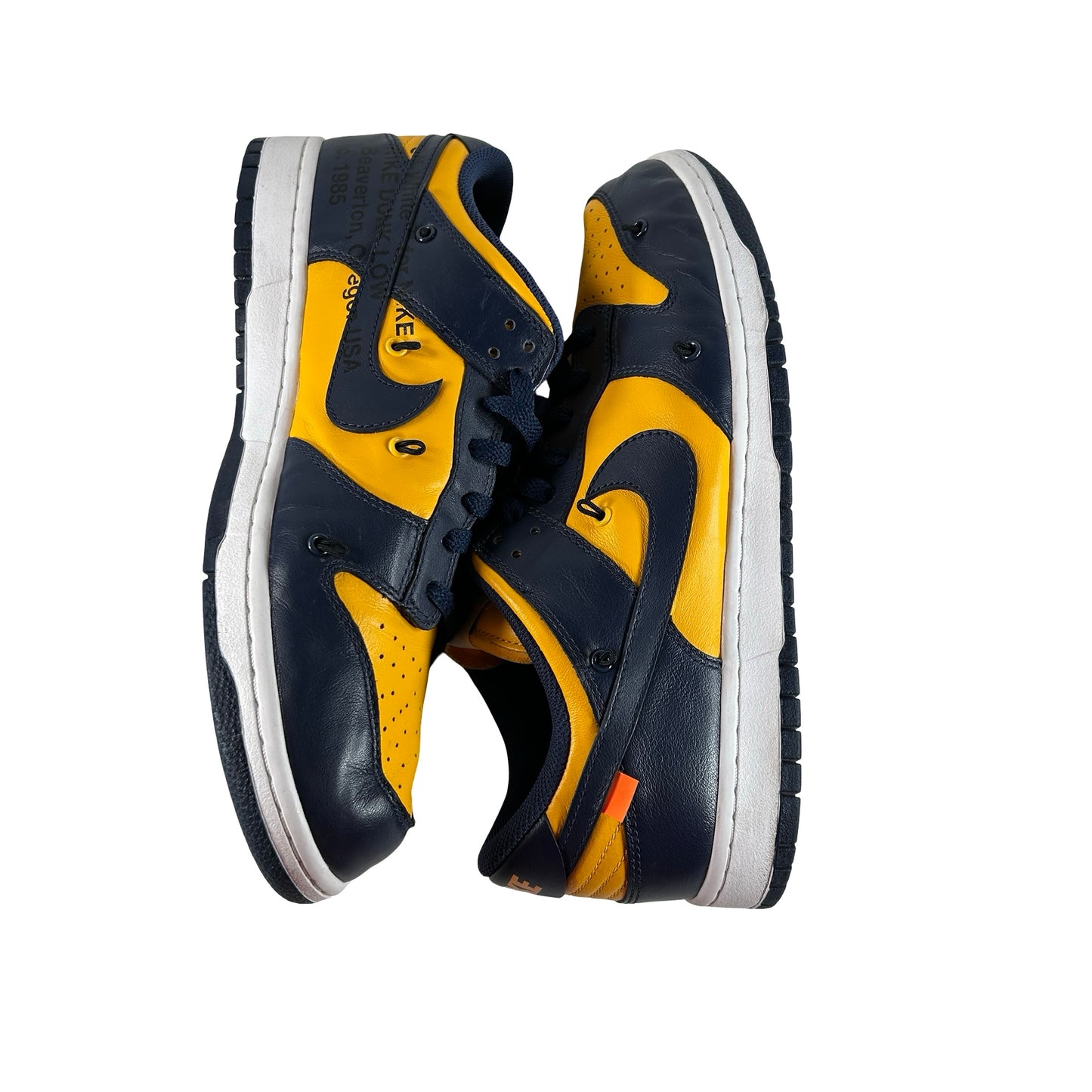 CT0856 700 Dunk Low Off-White University Gold [USED] - 12 M (Used) (No Box) (Missing Outer Lace)