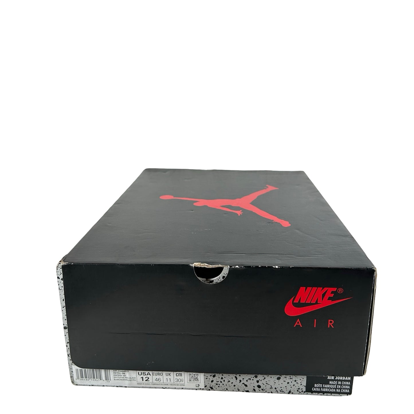 HQ7978 101 Jordan 5 Retro Fire Red Black Tongue (2025) [USED] - 12 M (Used)