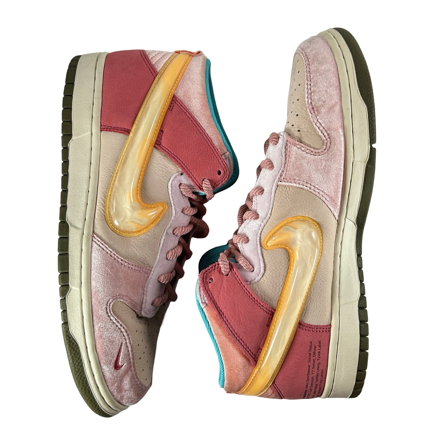 DI1173 600 Nike Dunk Mid Social Status Free Lunch Strawberry Milk [USED] - 10 M (Used) (No Box)