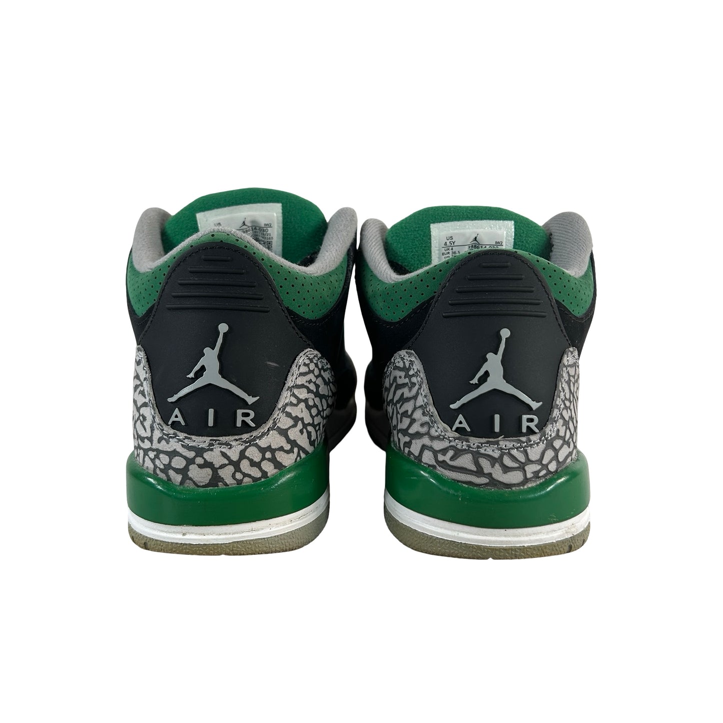 398614 030 Jordan 3 Retro Pine Green (GS) [USED] - 4.5 Y (Used) (No Box)