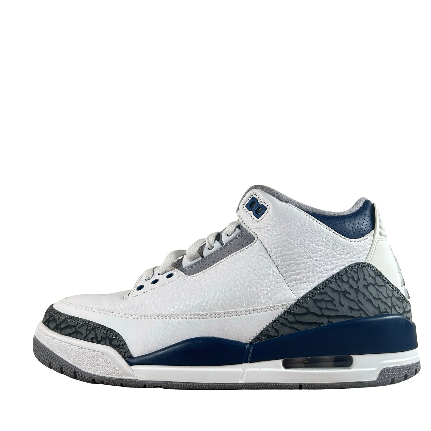 CT8532 140 Jordan 3 Retro Midnight Navy [USED] - 9 M (Used) (No Box)