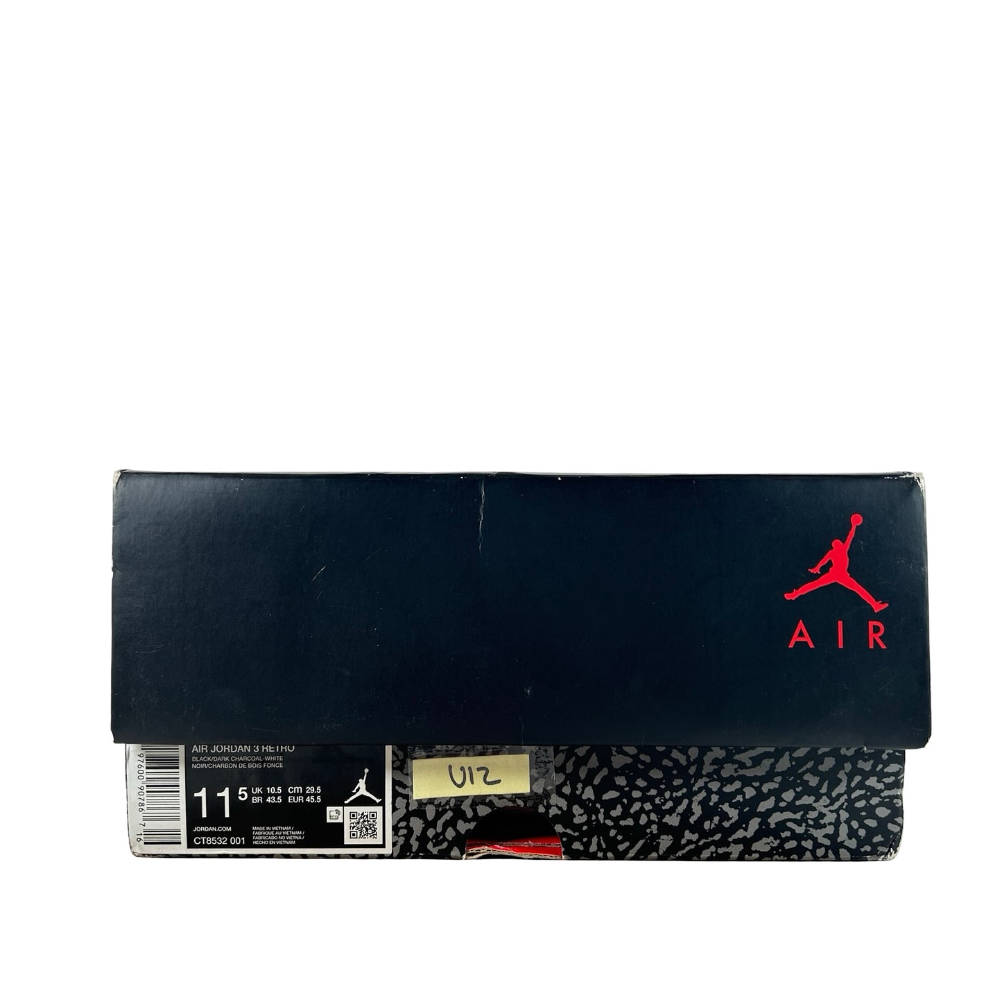 CT8532 001 Jordan 3 Retro Black Cat (2025) [USED] - 11.5 M (Used12)