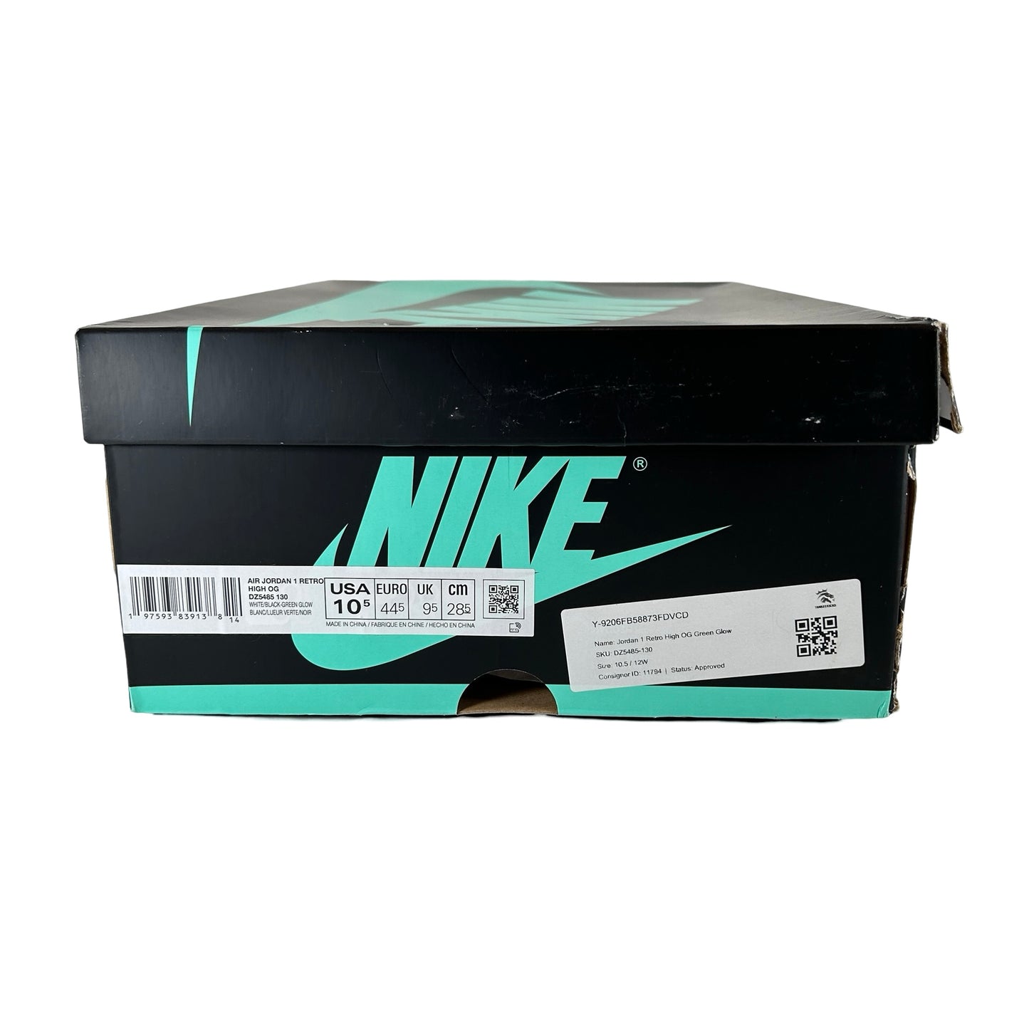 DZ5485 130 Jordan 1 Retro High OG Green Glow [USED] - 10.5 M (Used)