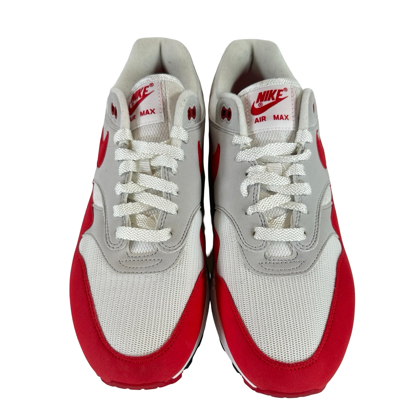 908375 103 Nike Air Max 1 Anniversary Red (2017/2018 Restock Pair) [USED] - 8.5 M (Used) Replace Box)