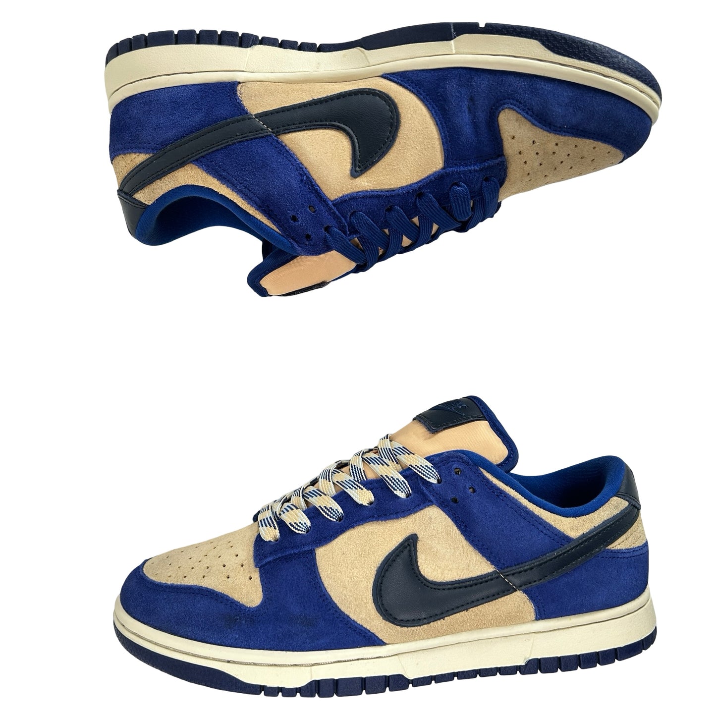 DV7411 400 Nike Dunk Low LX Blue Suede (Women's) [USED] - 8.5 W (Used) (No Box)