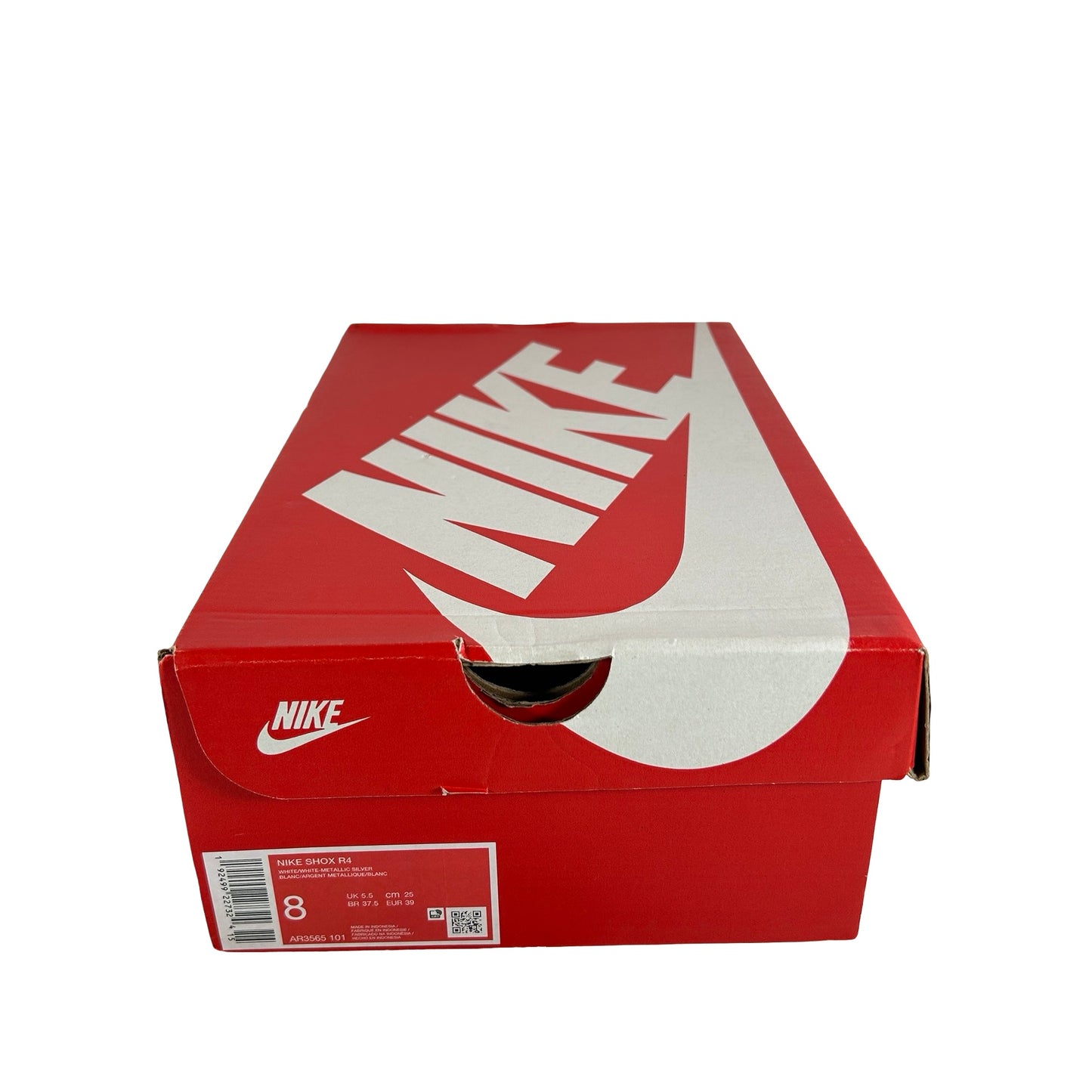 AR3565 101 Nike Shox R4 White Metallic Silver (2019/2024) (W) [Used] - 8 W (Used)