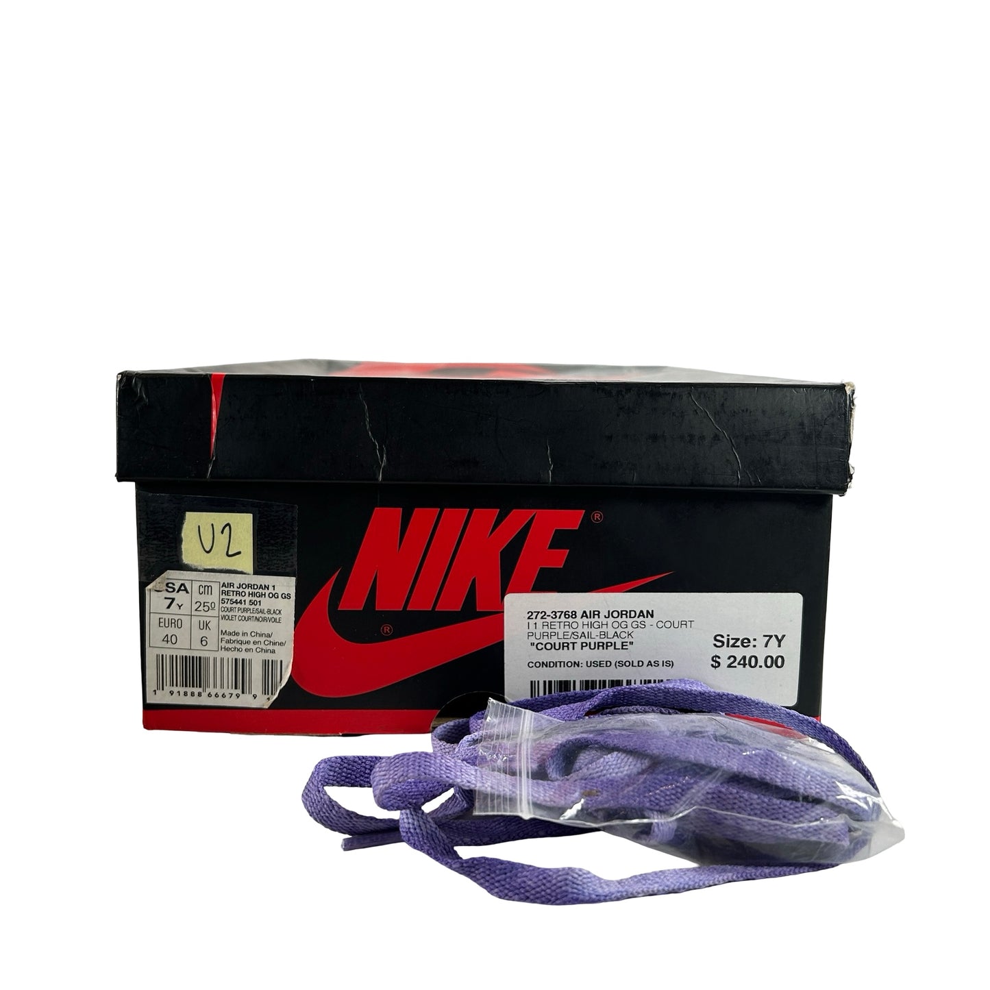 575441 501 Jordan 1 Retro High Court Purple (GS) [USED] - 7 Y (Used2)