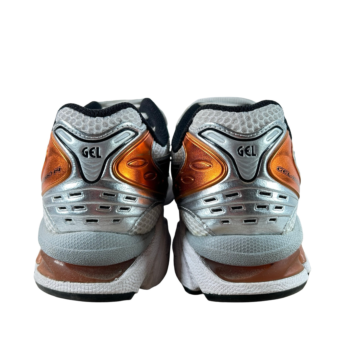 1201A019 109 ASICS Gel-Kayano 14 White Piquant Orange [USED] - 8.5 M (Used)