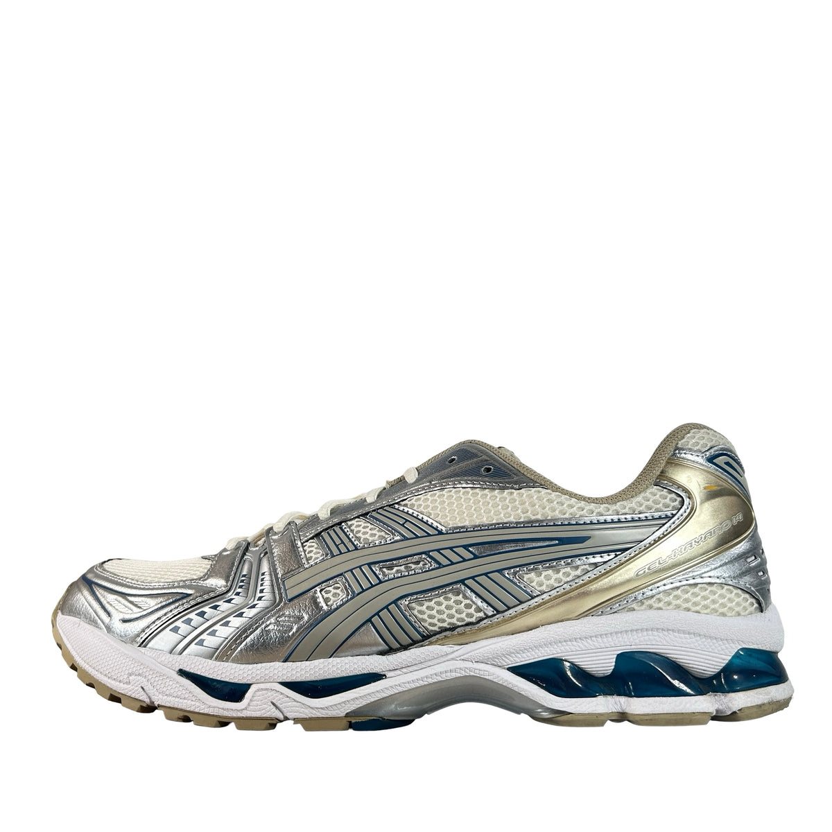 1201A019 105 ASICS Gel-Kayano 14 Cream Pure Silver Champagne [USED] - 13 M (Used)