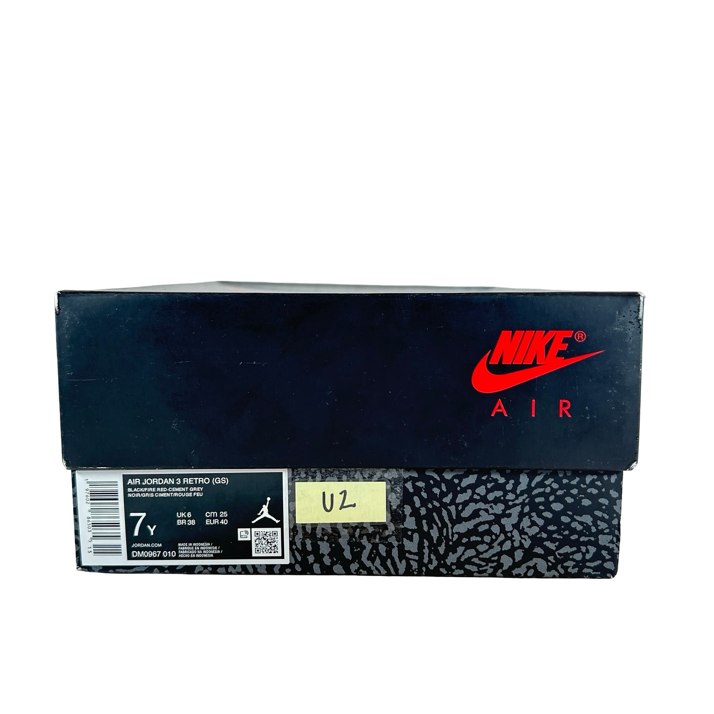 DM0967 010 Jordan 3 Retro Black Cement (2024) (GS) [USED] - 7 Y (Used2)