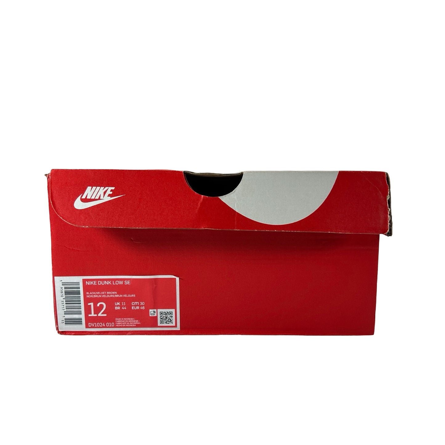 DV1024 010 Nike Dunk Low Velvet Brown Black [USED] - 12 M (Used)