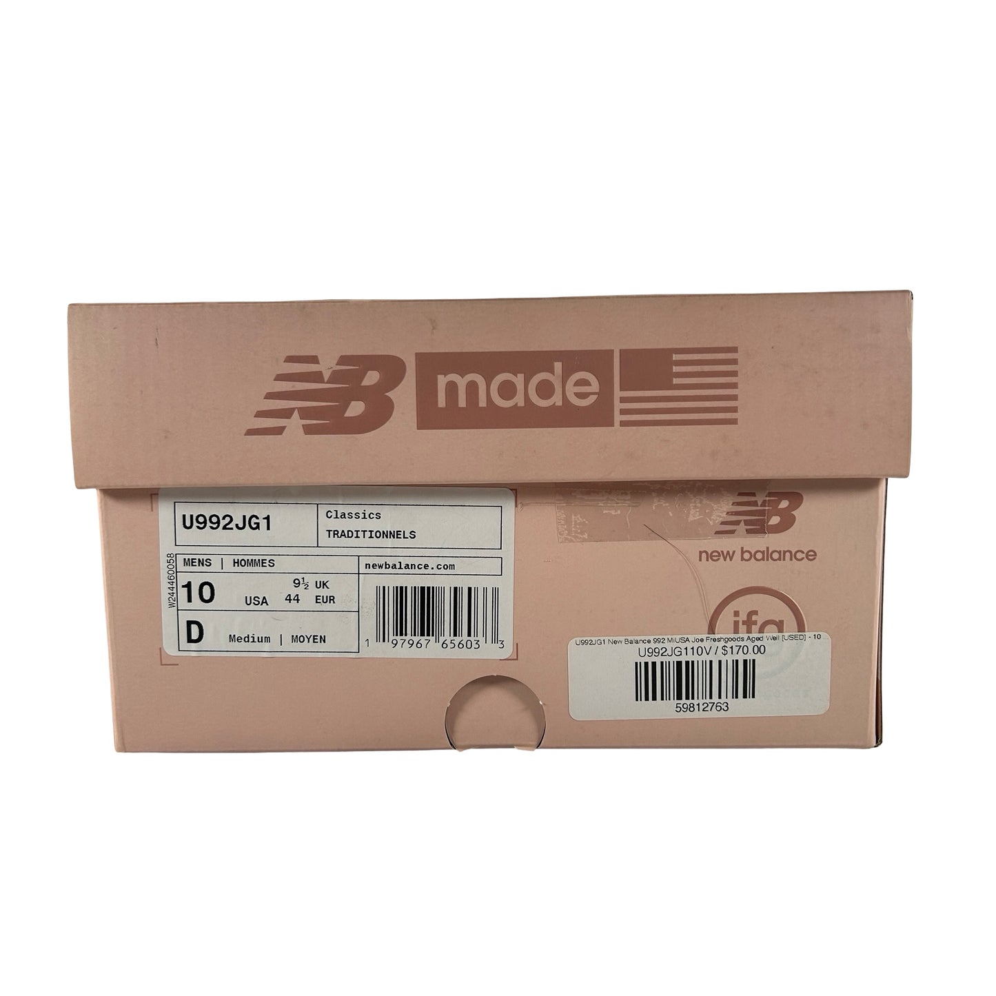 U992JG1 New Balance 992 MiUSA Joe Freshgoods Aged Well [USED] - 10 M (Used)