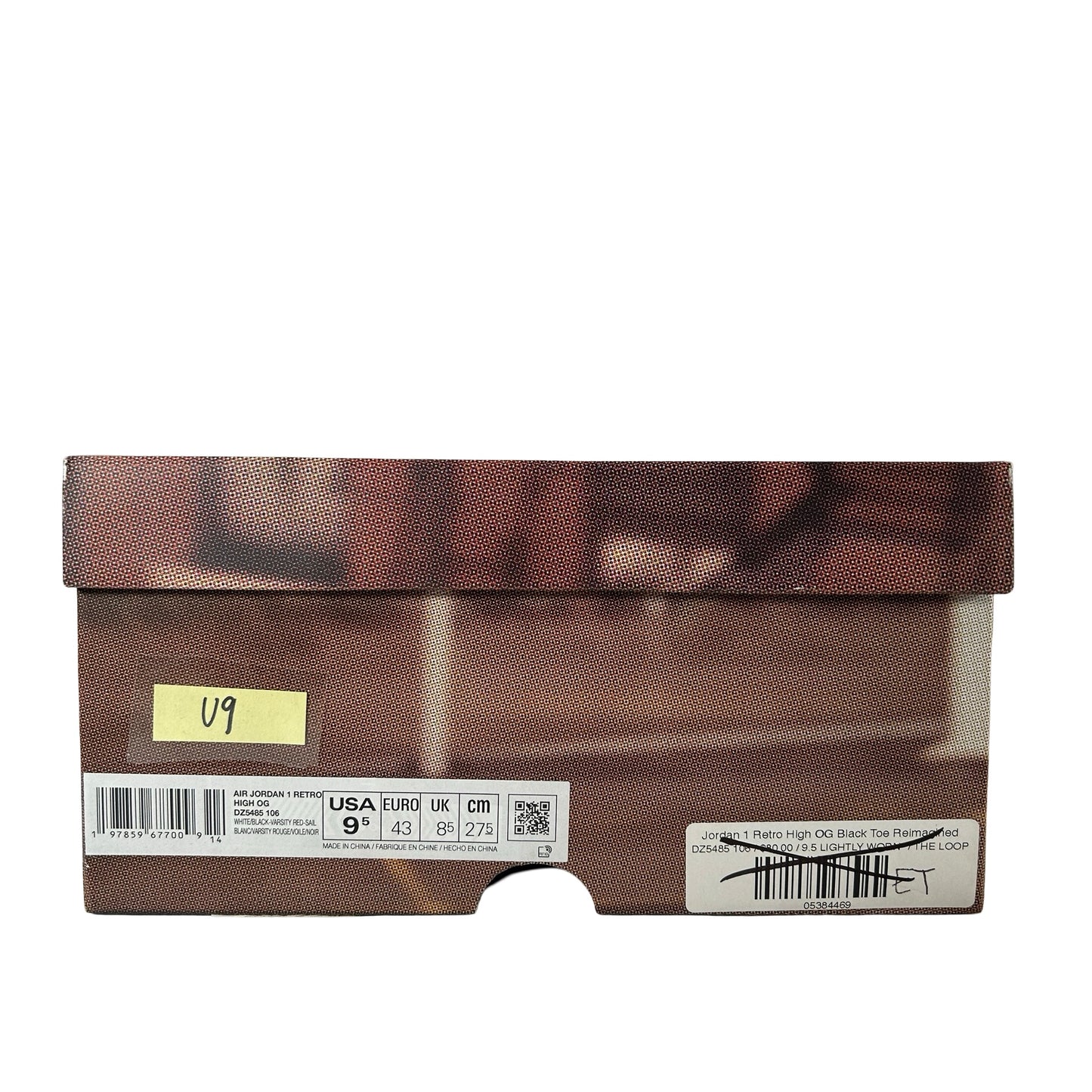 DZ5485 106 Jordan 1 Retro High OG Black Toe Reimagined [USED] - 9.5 M (Used9)