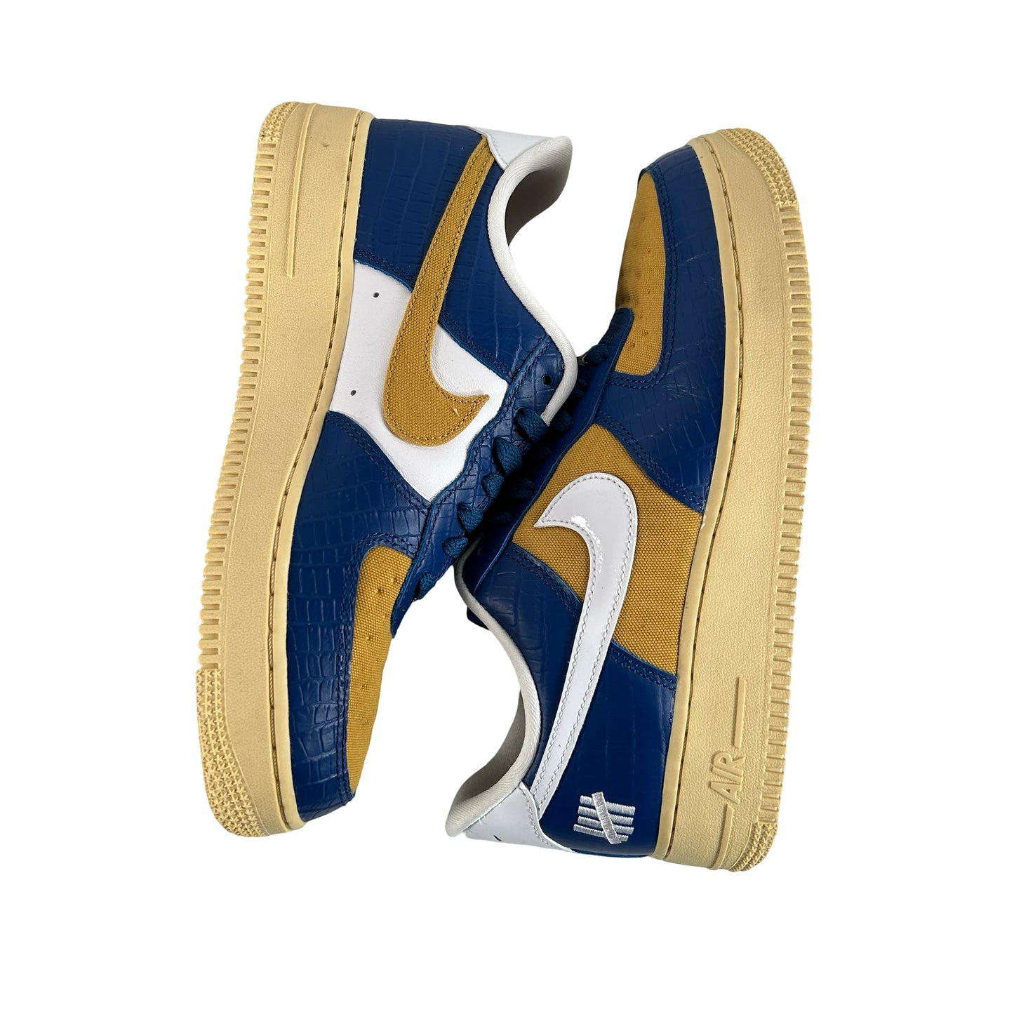 DM8462 400 Nike Air Force 1 Low SP Undefeated 5 On It Blue Yellow Croc [USED] - 7 M (Used)