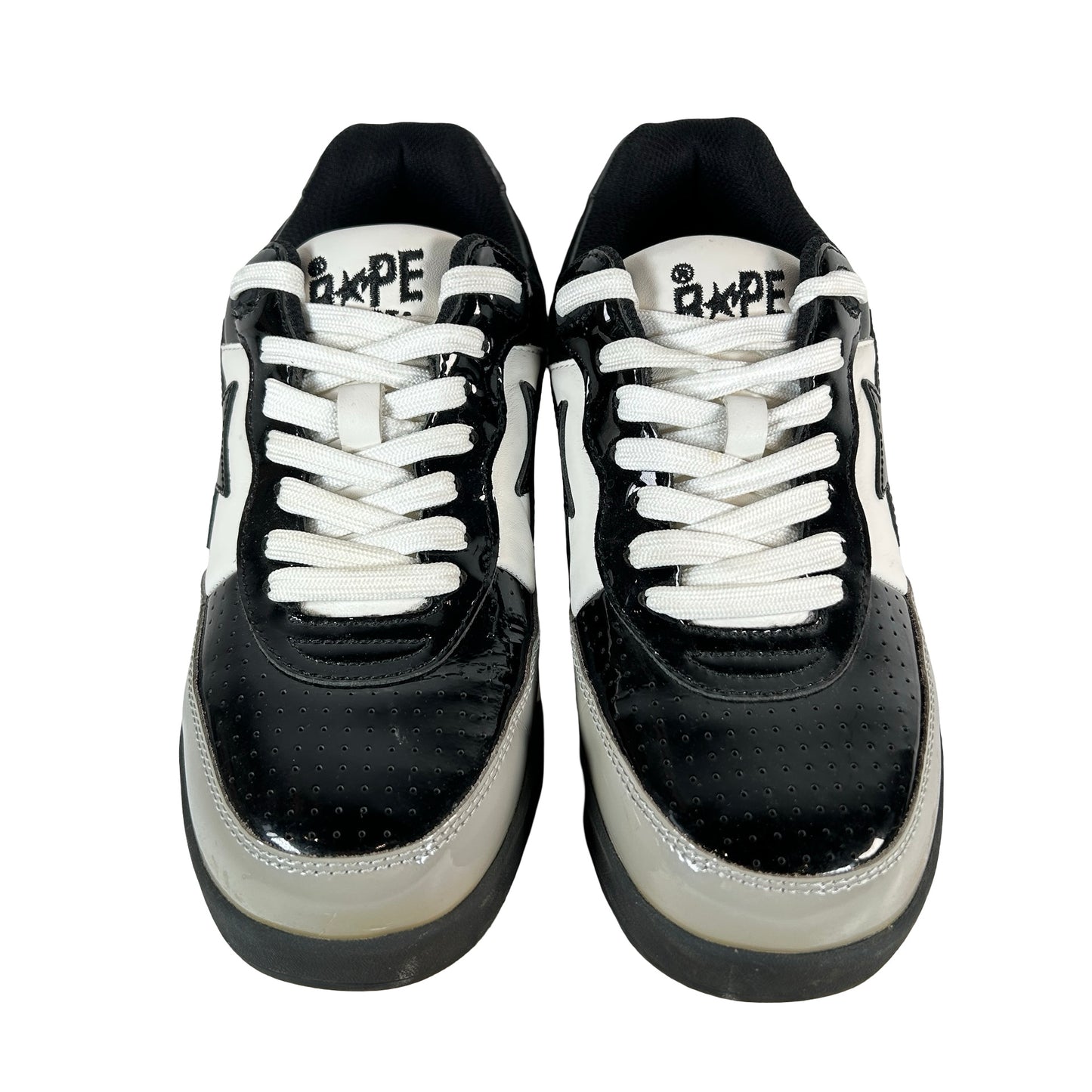 1J20191009BLK A Bathing Ape Bape Road Sta Black White [USED] - 7 M (Used) (No Box)