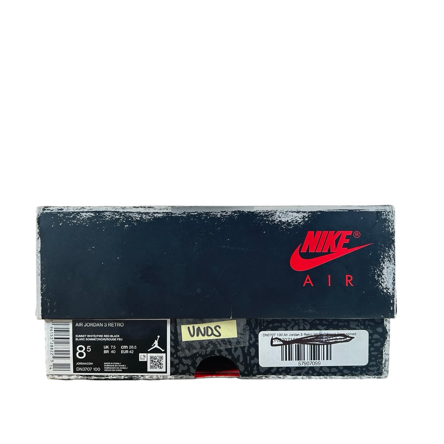 DN3707 100 Jordan 3 Retro White Cement Reimagined [USED] - 8.5 M (VNDS)