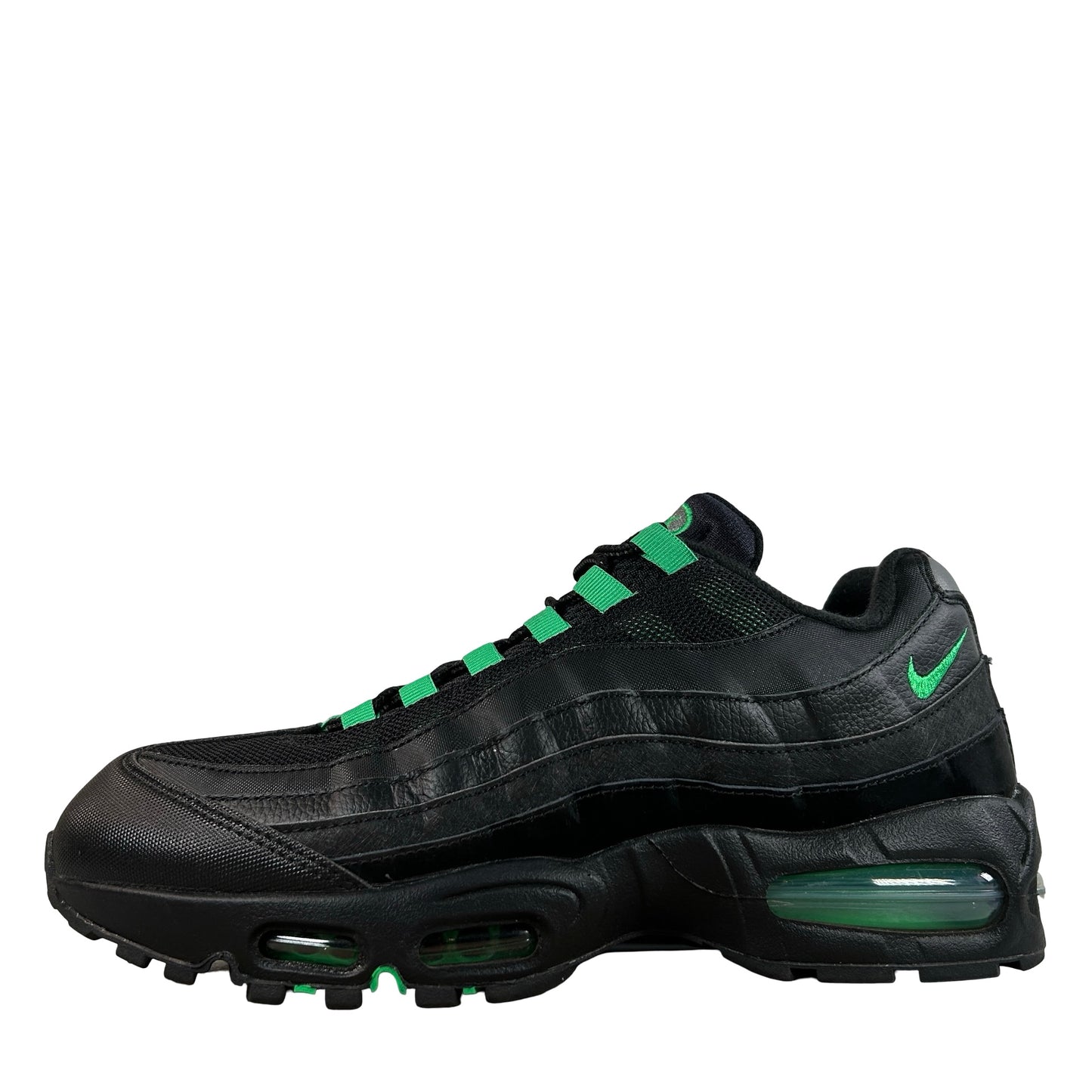 IB1667 002 Nike Air Max 95 OG Big Bubble Black Green Shock [USED] - 10 M (Used) (No Box)