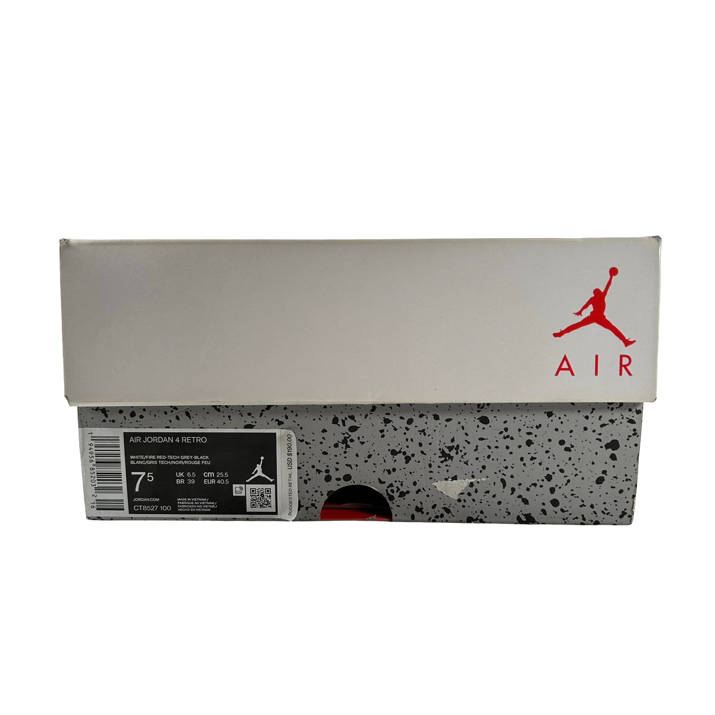 CT8527 100 Jordan 4 Retro White Oreo [USED] - 7.5 M (Used)