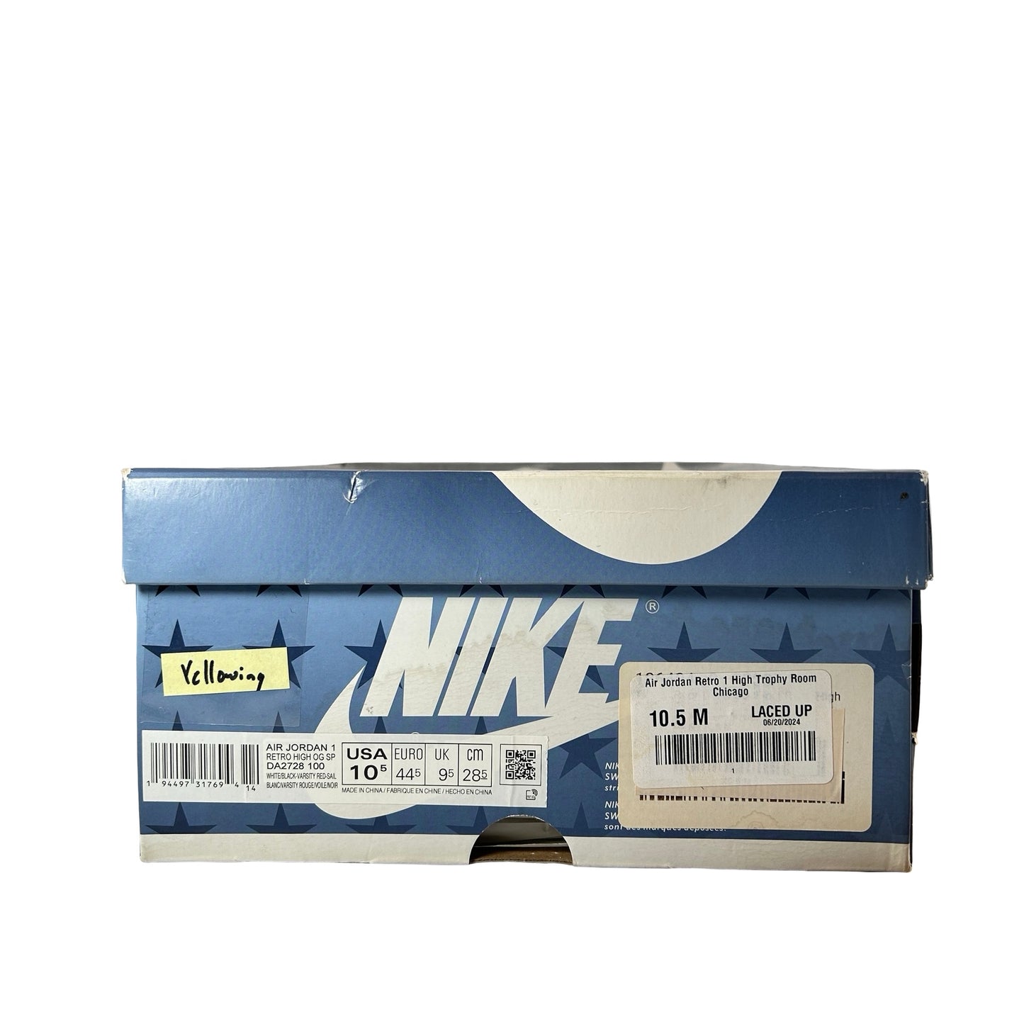 DA2728 100 Jordan 1 Trophy Room - 10.5 M (Yellowing Soles4)