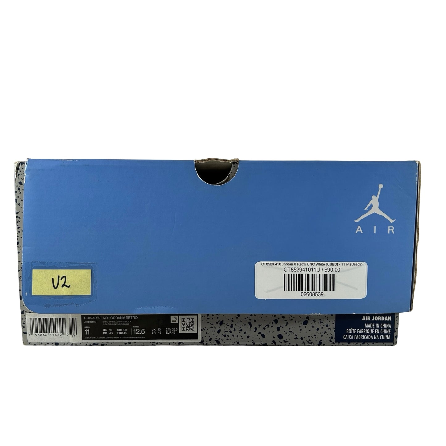 CT8529 410 Jordan 6 Retro UNC White [USED] - 11 M (Used)