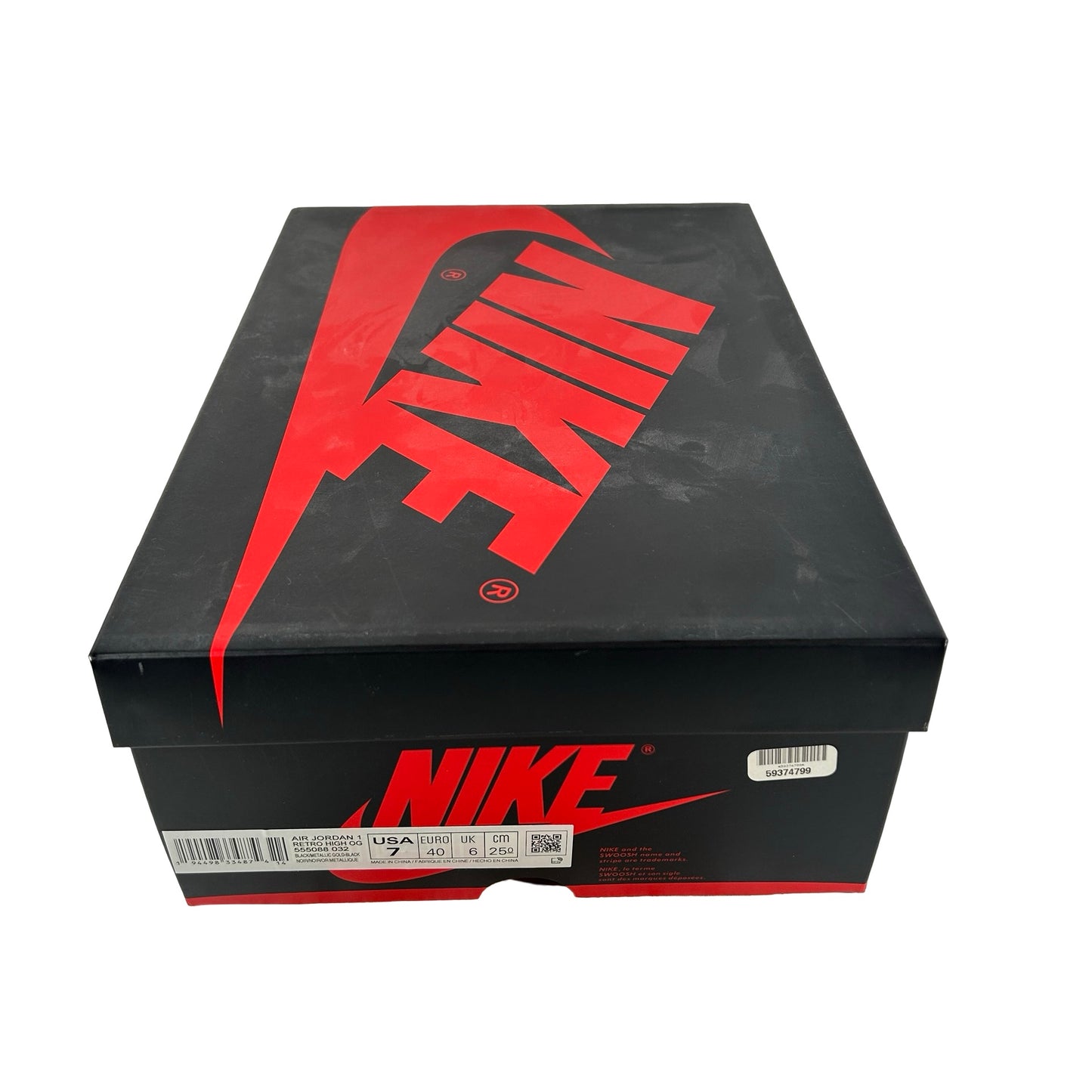 555088 032 Jordan 1 Black/Gold [USED] - 7 M (Used)