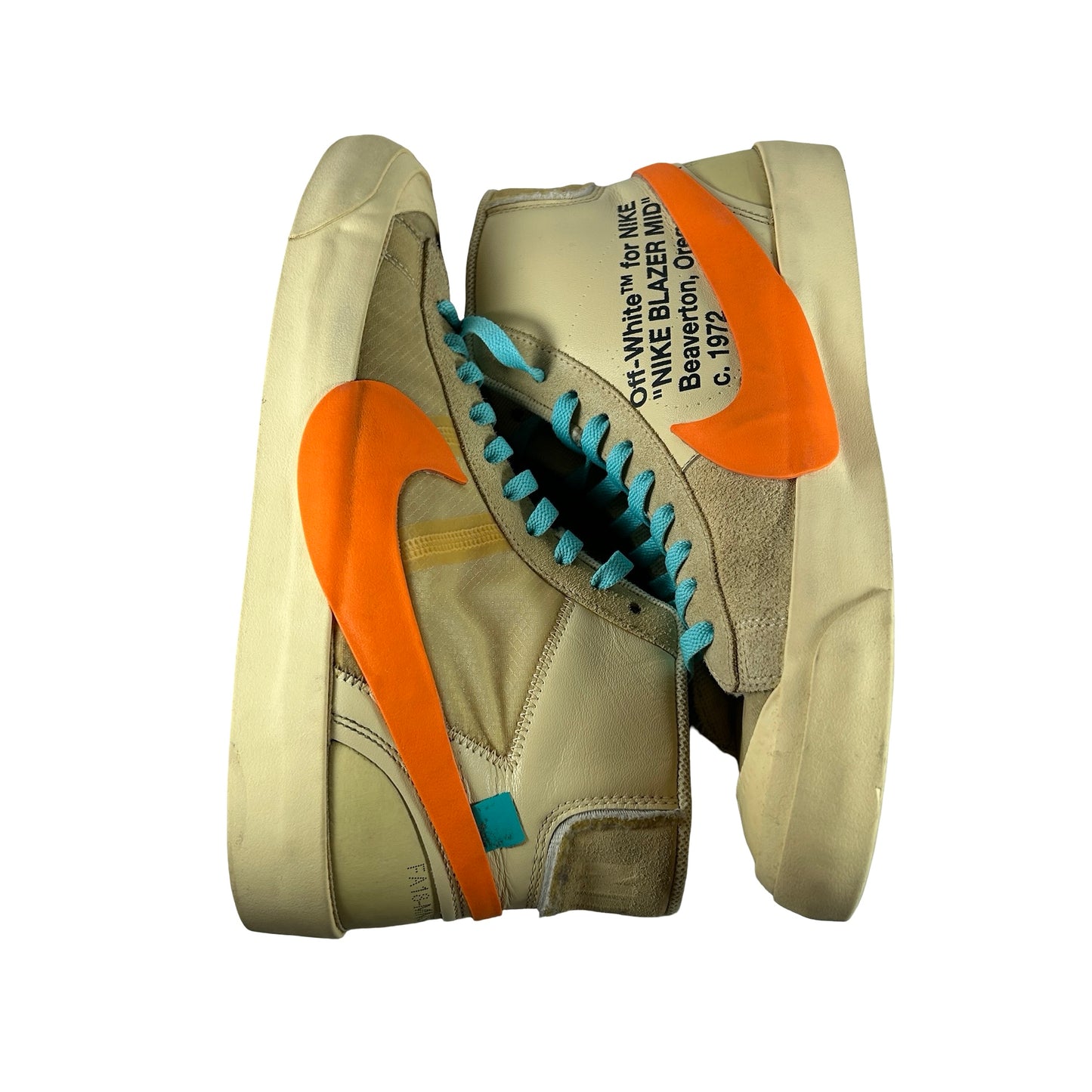 AA3832 700 Nike Blazer Off-White Orange [USED] - 10.5 M (Used) (No Box)
