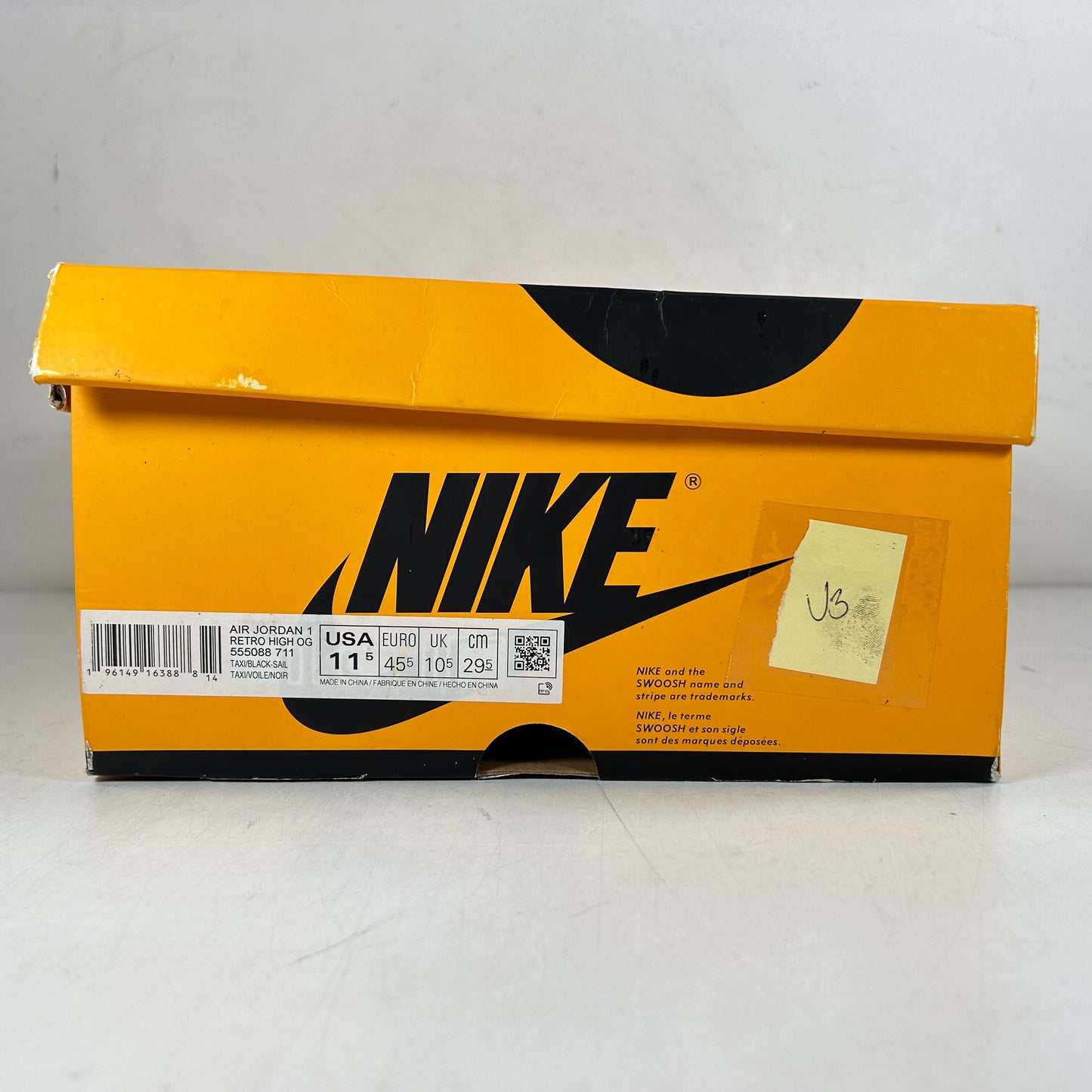 555088 711 Jordan 1 Retro High OG Yellow Toe [USED] - 11.5 M (Used3)