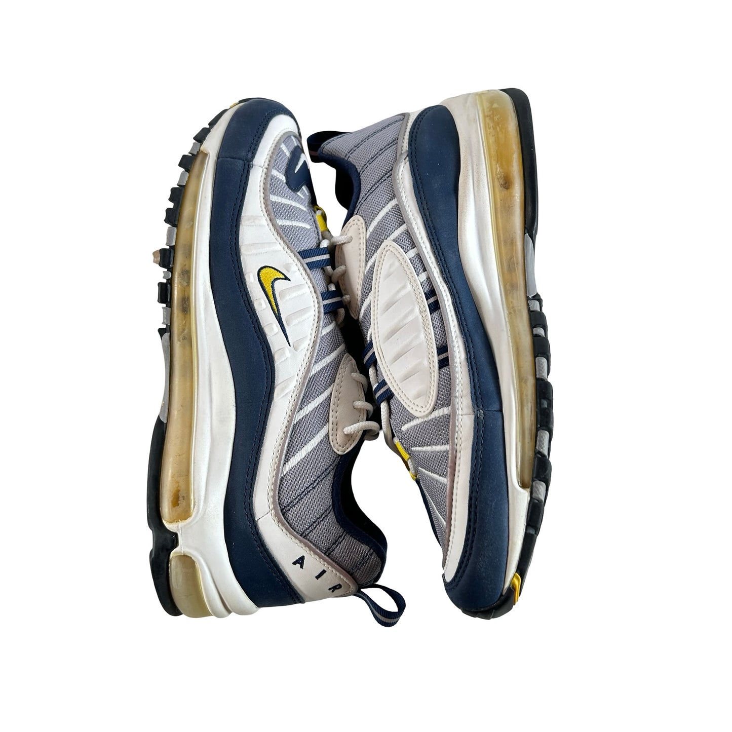 640744 105 Nike Air Max 98 Tour Yellow Grey [USED] - 9.5 M (Used)