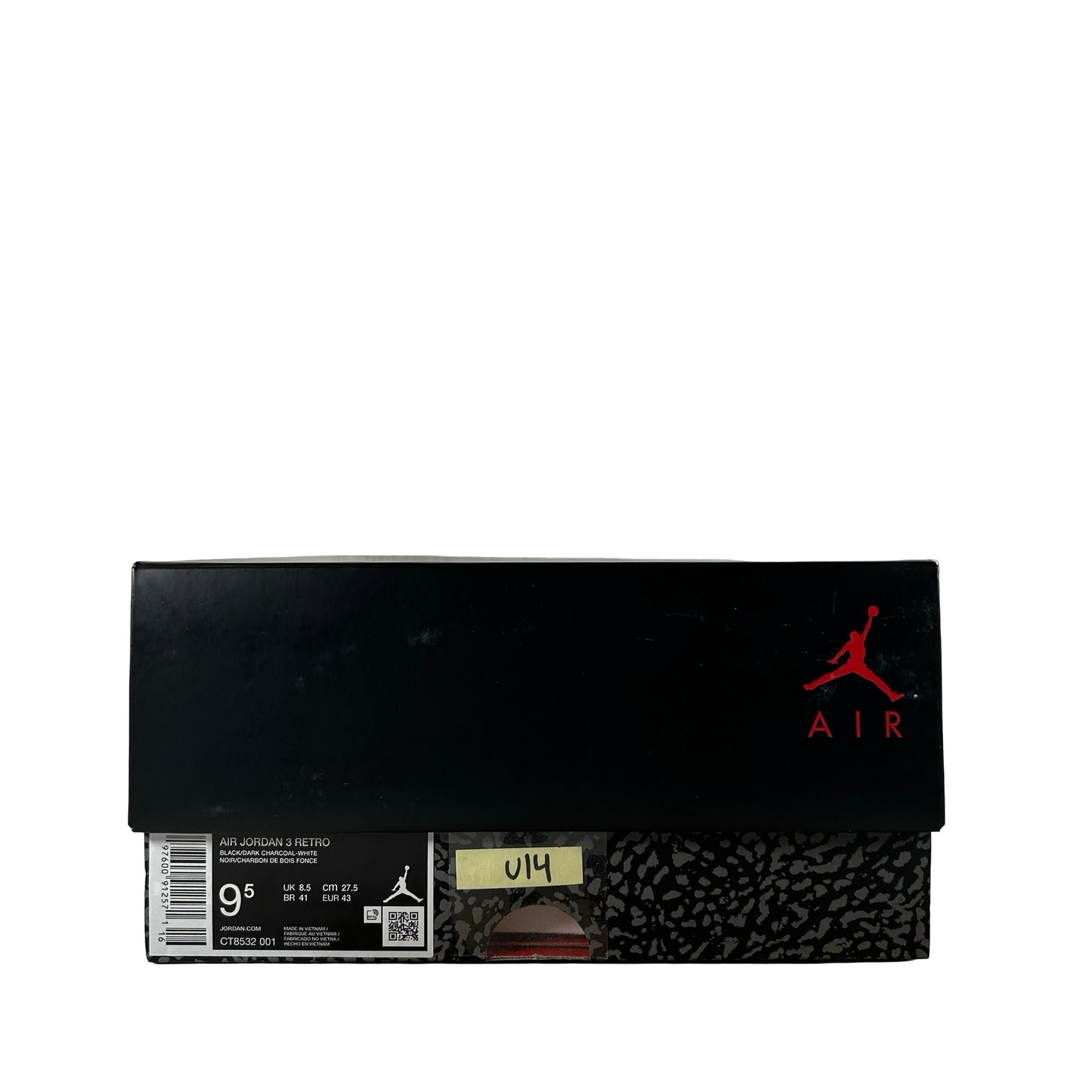 CT8532 001 Jordan 3 Retro Black Cat (2025) [USED] - 9.5 M (Used14)