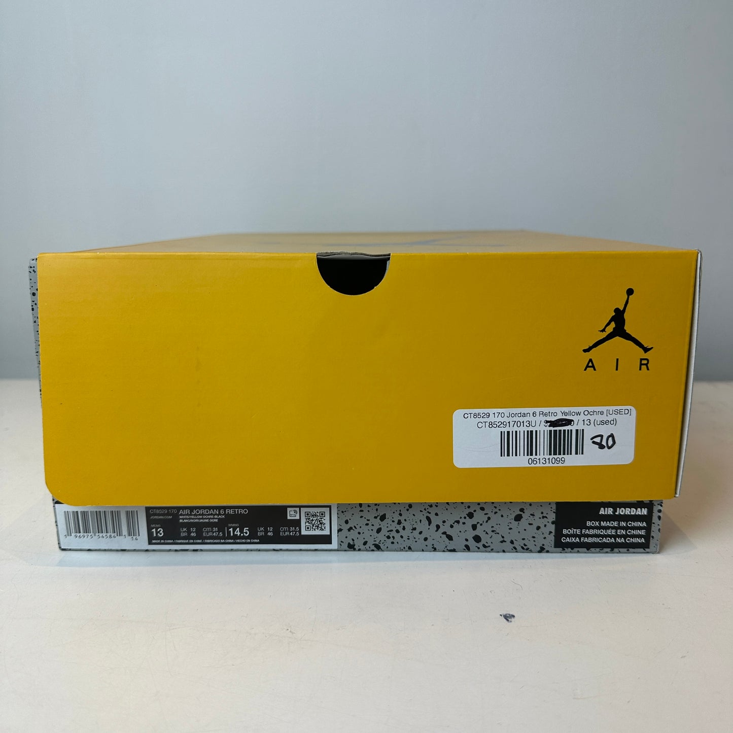 CT8529 170 Jordan 6 Retro Yellow Ochre [USED] - 13 M (Used)