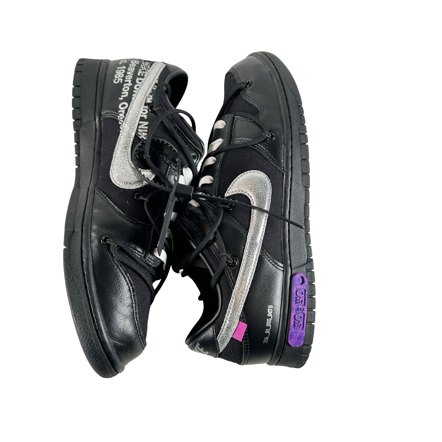 DM1602 001 Nike Dunk Low Off-White Lot 50 [USED] - 11 M (Used) (No Box)