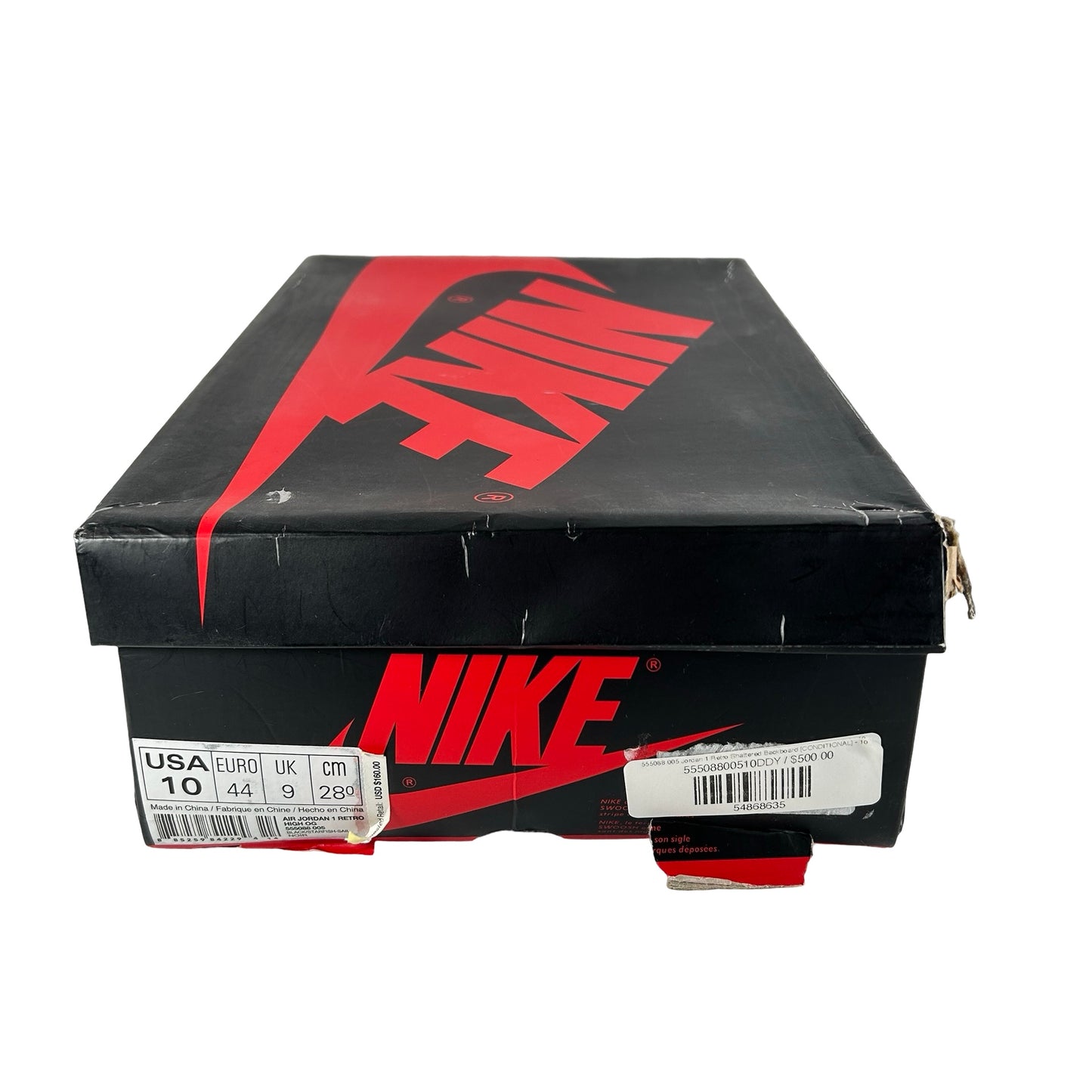 555088 005 Jordan 1 Retro Shattered Backboard [CONDITIONAL] - 10 M (Yellowing) (Damaged Box)