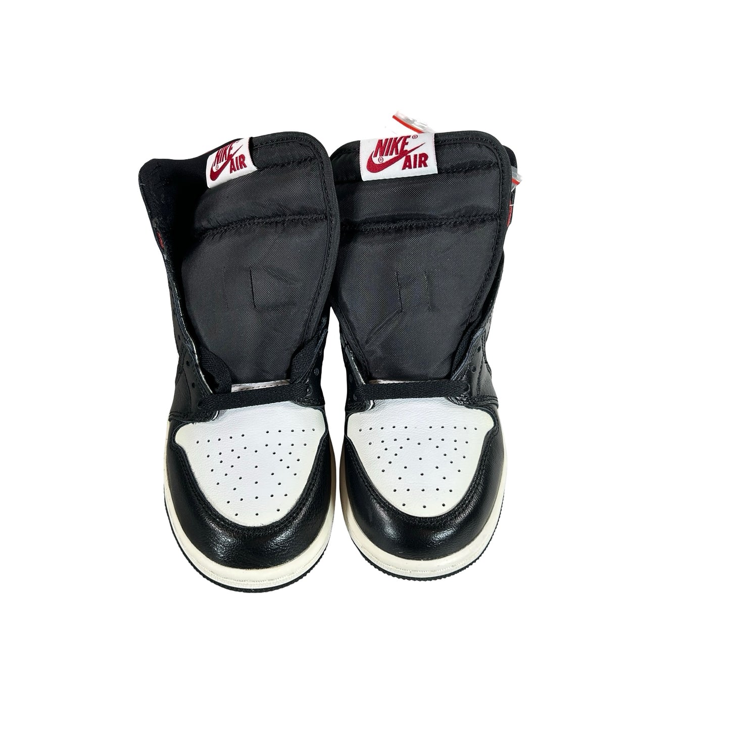 575441 061 Jordan 1 Retro High Black Gym Red (GS) [CONDITIONAL] - 4 Y (Yellowing)
