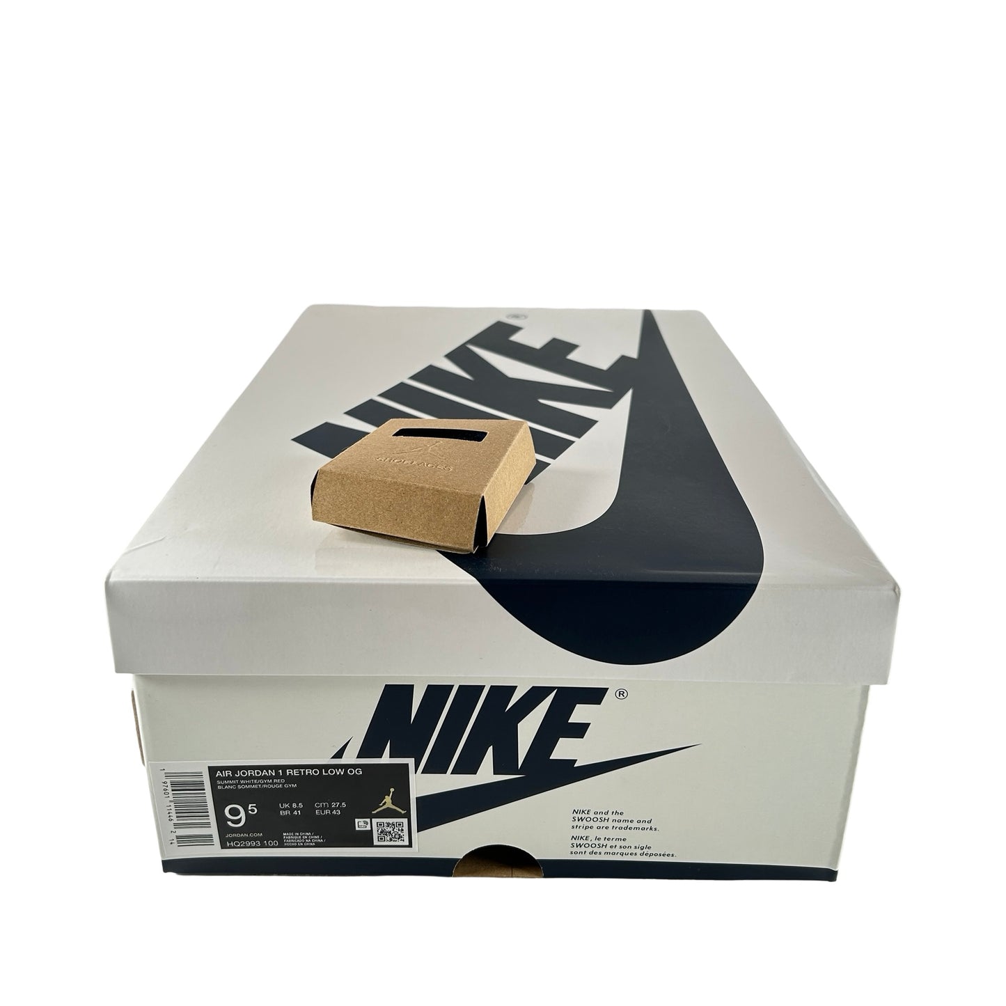 HQ2993 100 Jordan 1 Retro Low OG Howard University [USED] - 9.5 M (Used)