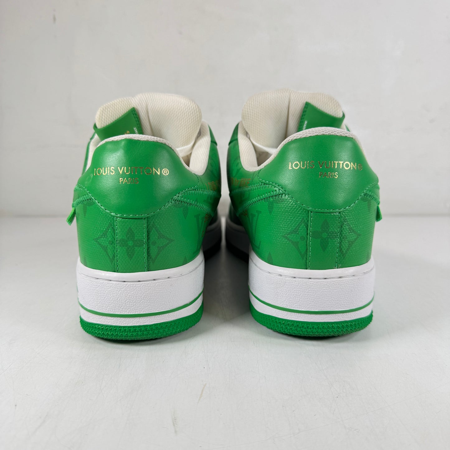 Louis Vuitton Nike Air Force 1 Low By Virgil Abloh White Green [USED] - 9 M (Used)