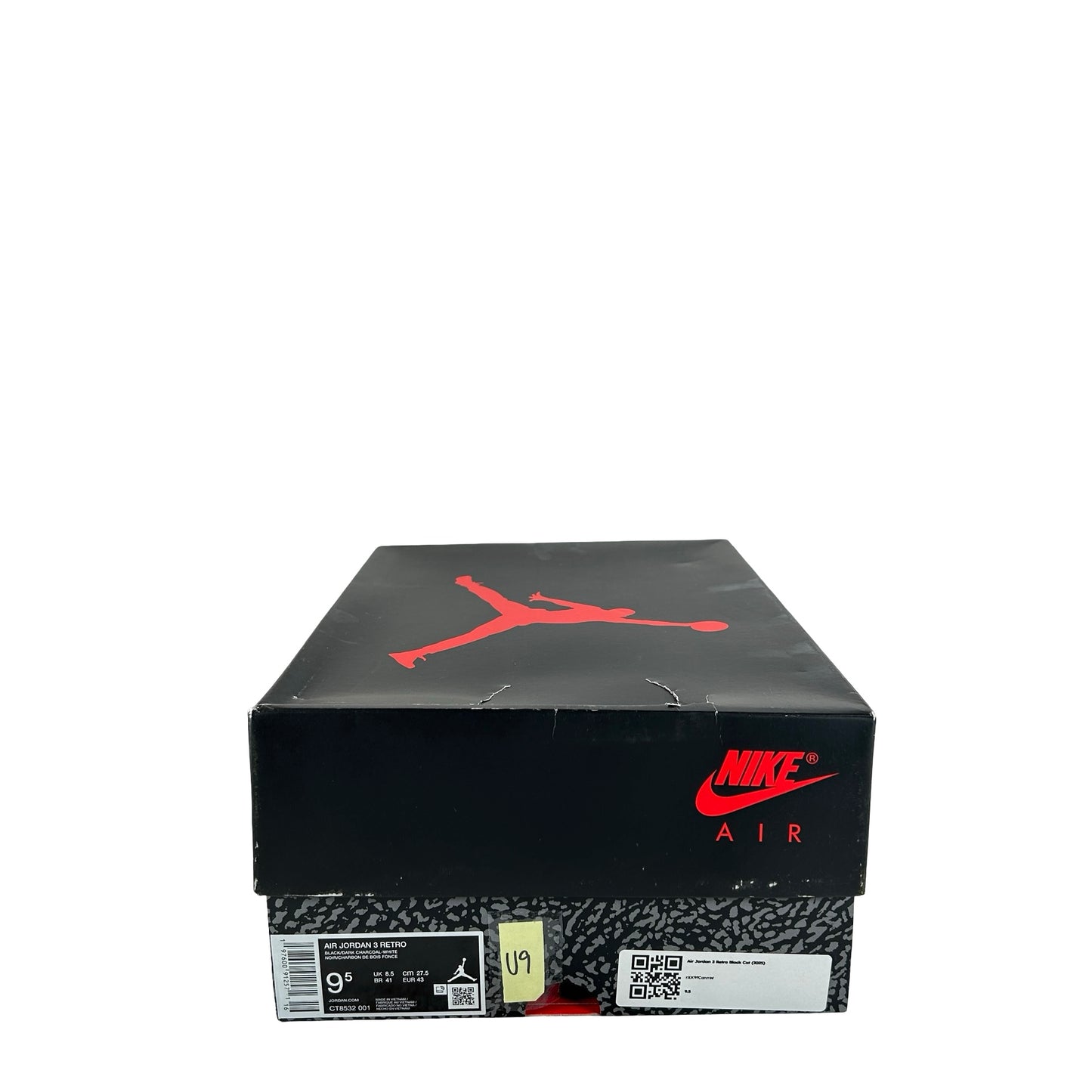CT8532 001 Jordan 3 Retro Black Cat (2025) [USED] - 9.5 M (Used9)