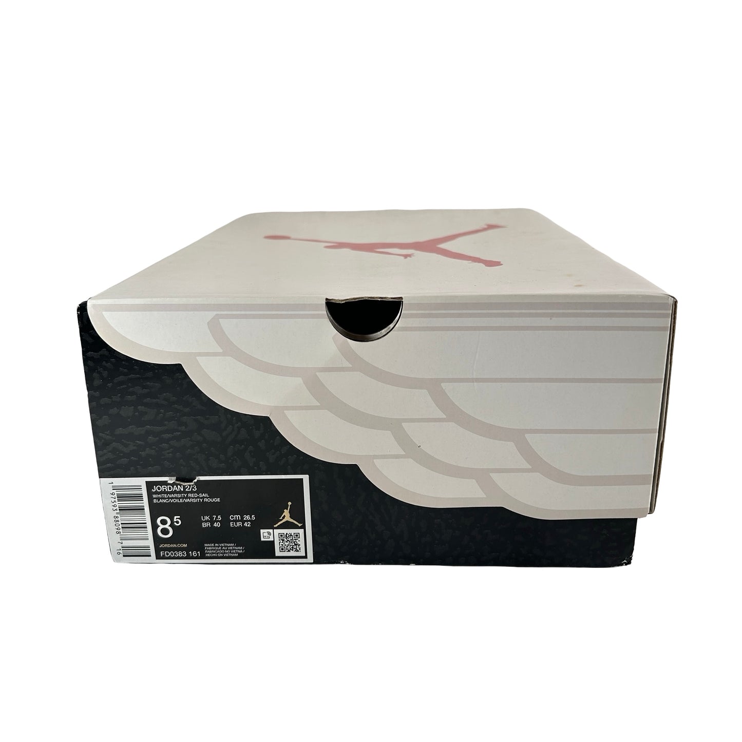 FD0383 161 Jordan 2/3 White Varsity Red [USED] - 8.5 M (Used)