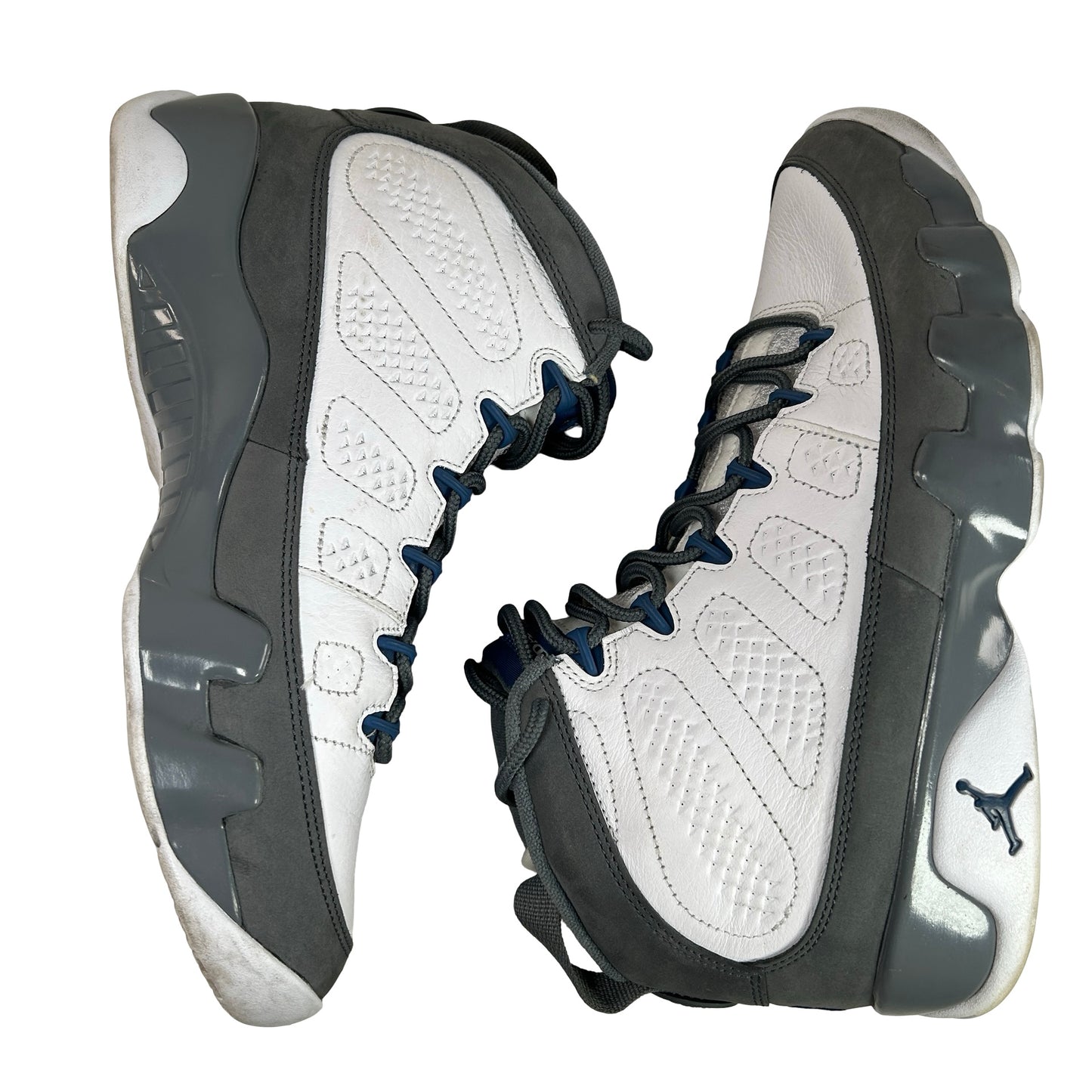 HV4794 100 Jordan 9 Retro Flint Grey French Blue (2026) [USED] - 9 M (Used) (No Box)