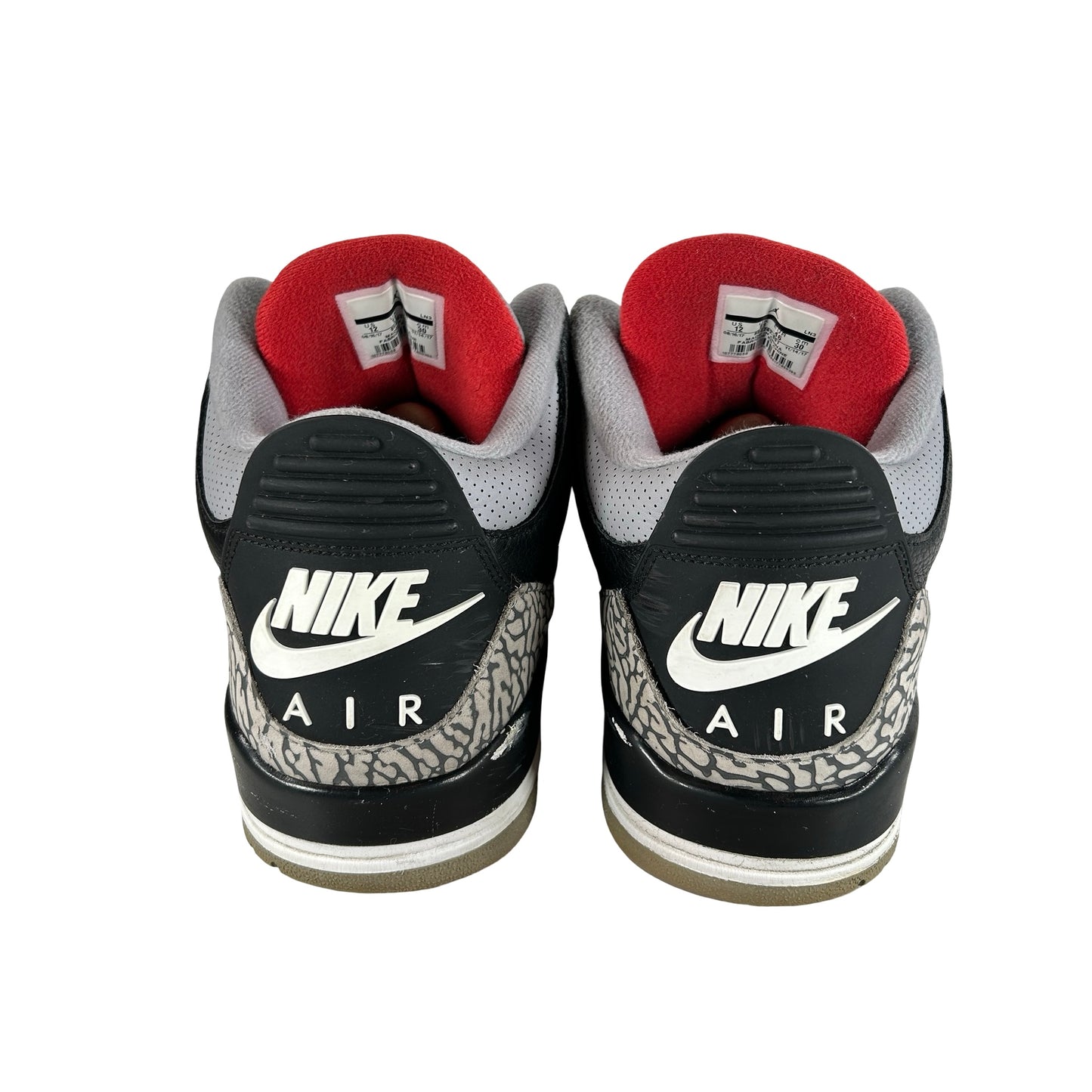 854262 001 Jordan 3 Black Cement 2018 [USED] - 12 M (Used5)