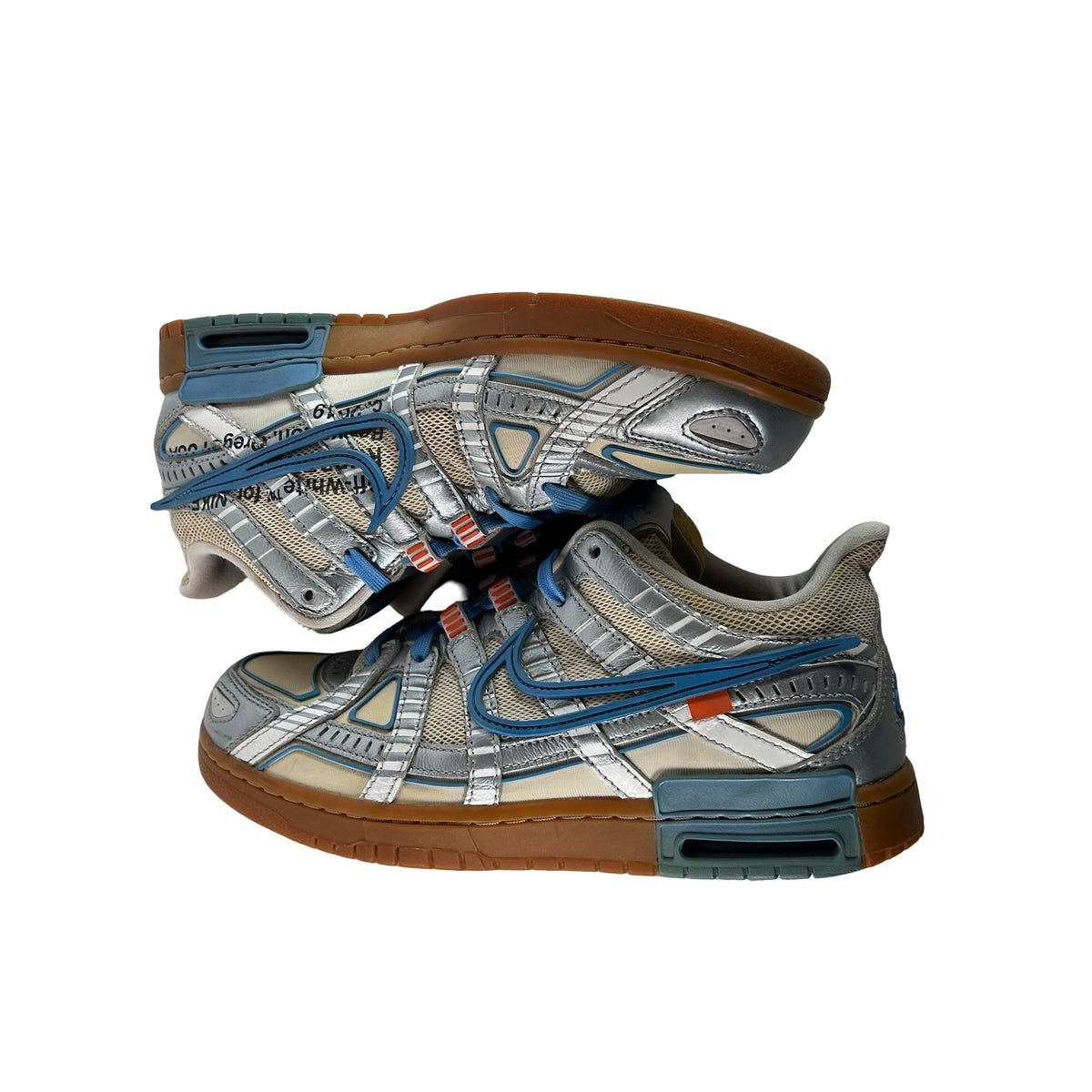 CU6015 100 Nike Air Rubber Dunk Off-White UNC [USED] - 9 M (Used)