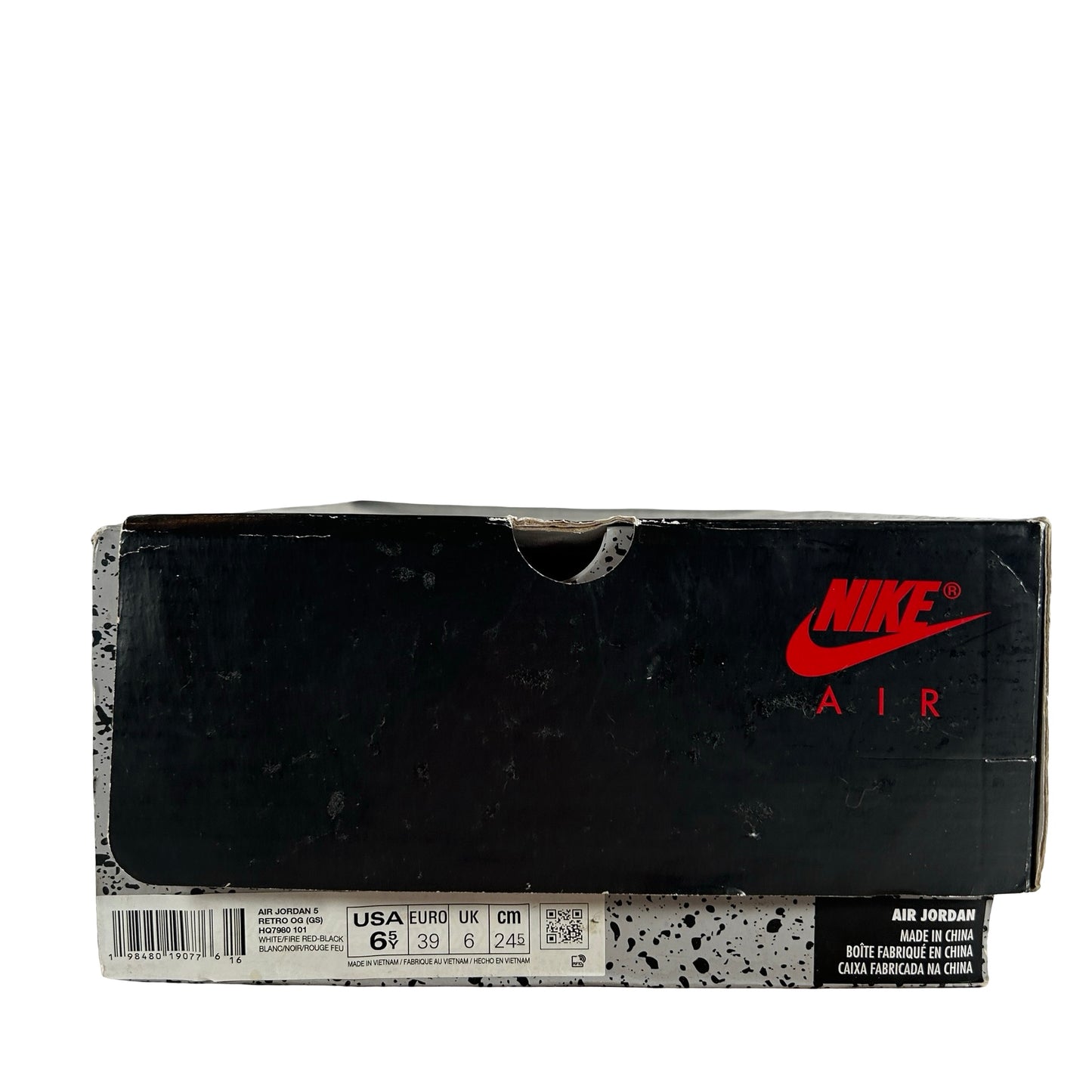 HQ7980 101 Jordan 5 Retro Fire Red Black Tongue (2025) (GS) [USED] - 6.5 Y (Used)