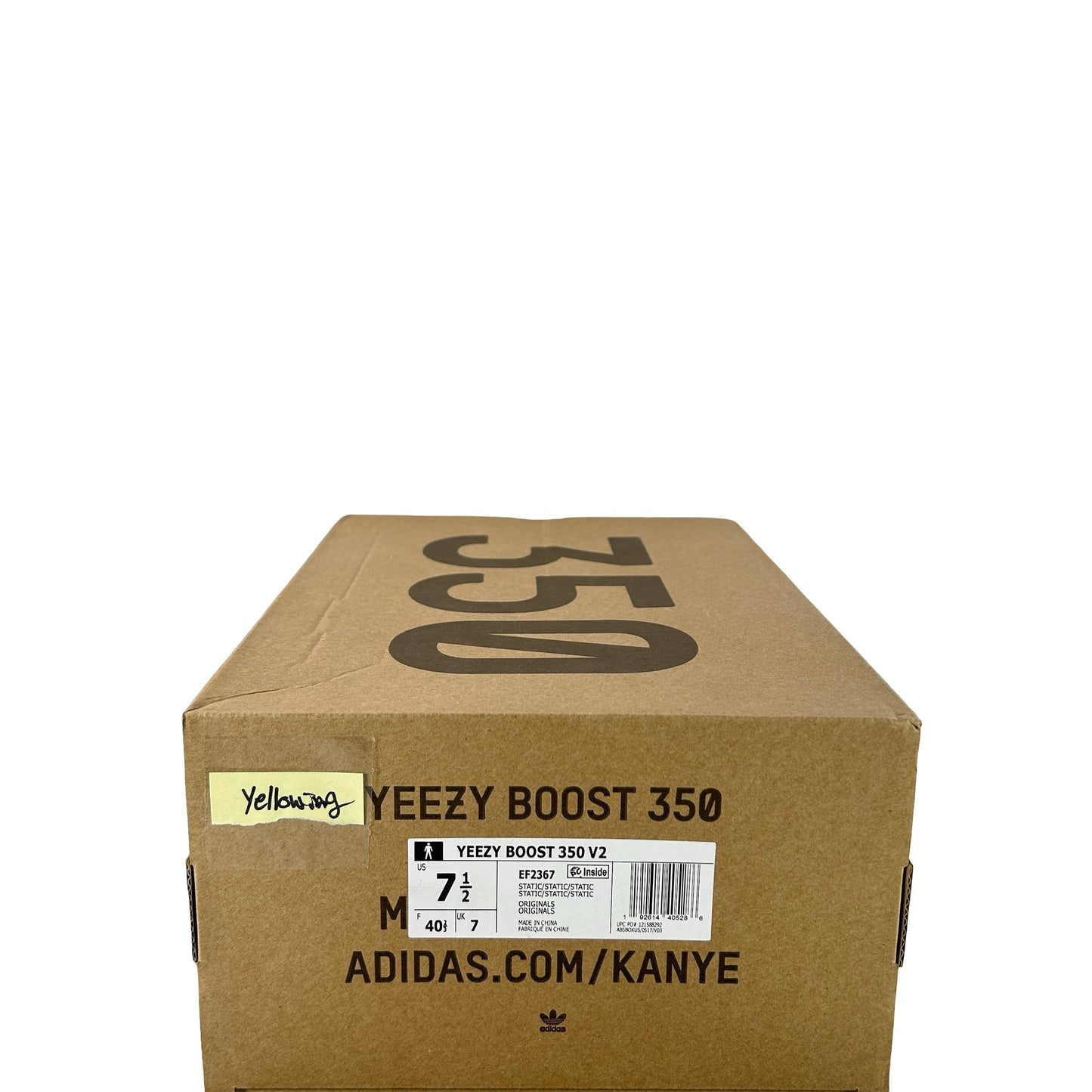 EF2367 adidas Yeezy Boost 350 V2 Static Reflective - 7.5 M (Yellowing)