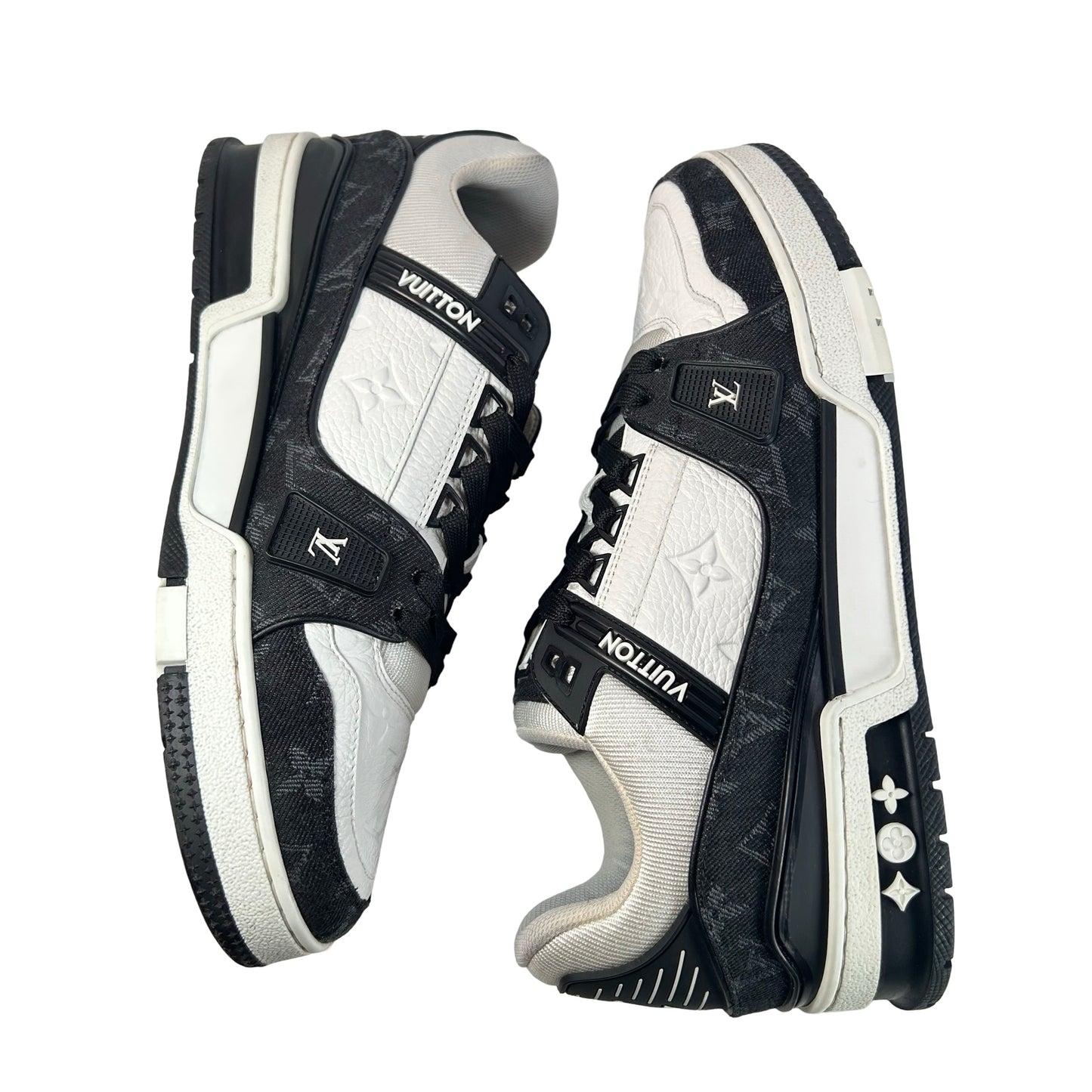 Louis Vuitton LV Trainer White Black - LV  7.5 (Used) (No Box)