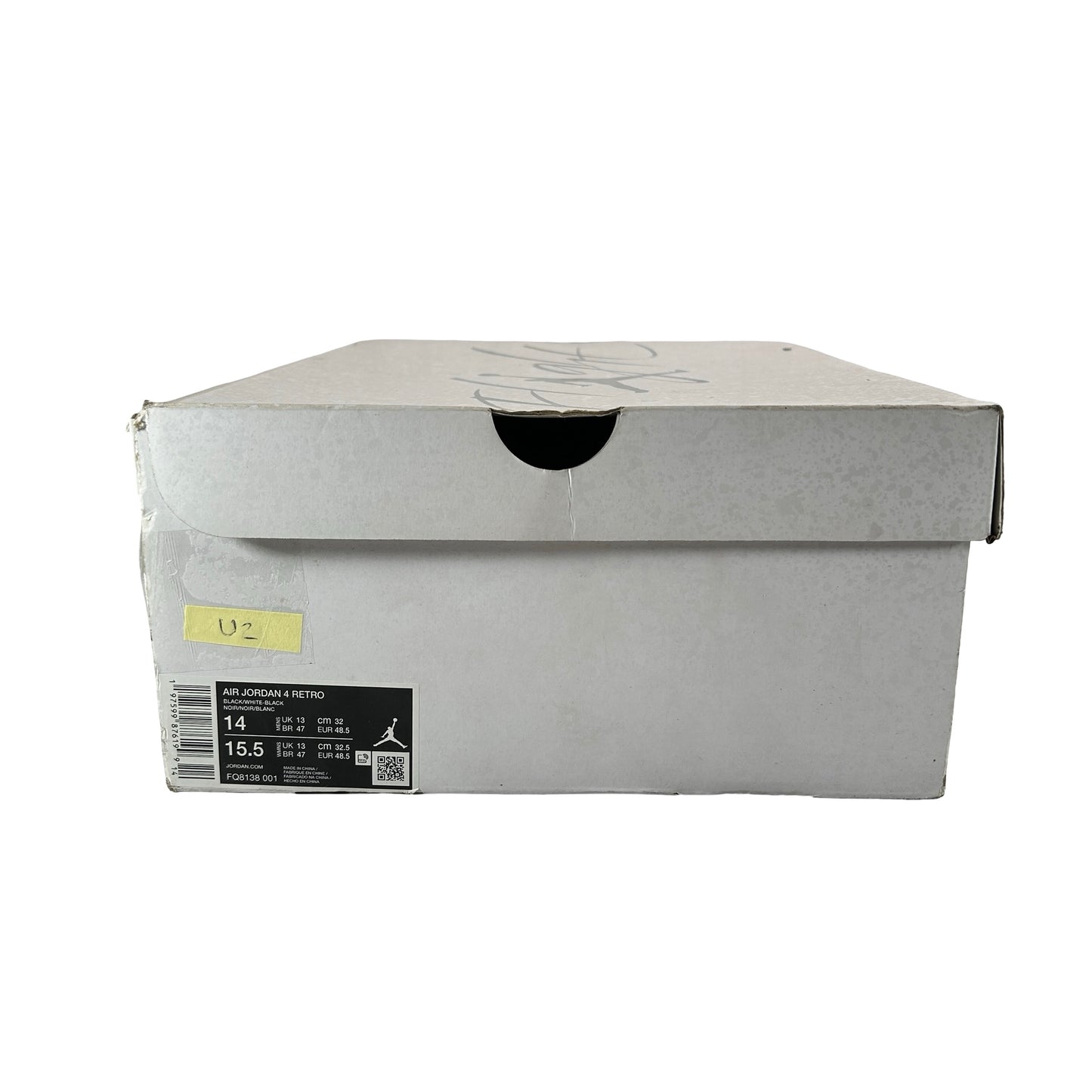 FQ8138 001  Jordan 4 Retro White Thunder [USED] - 14 M (Used2)