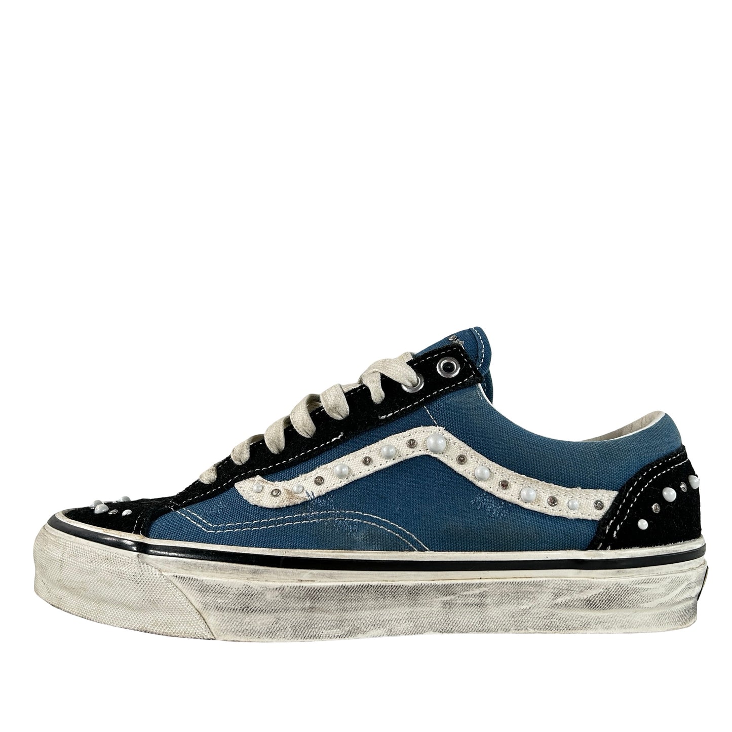 VN000E8VYA6 Vans LX Old Skool 36 Pearlized Pack Black Navy [USED] - 10 M (Used) (No Box)