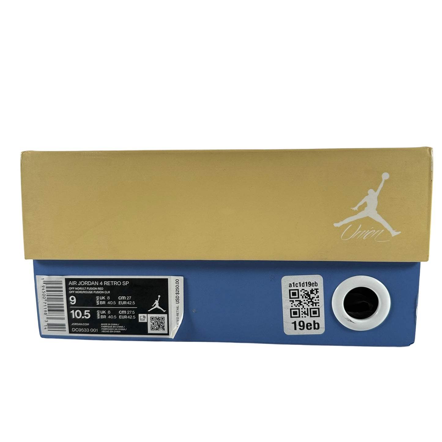 DC9533 001 Jordan 4 Retro Union Off Noir [USED] - 9 M (Used5)