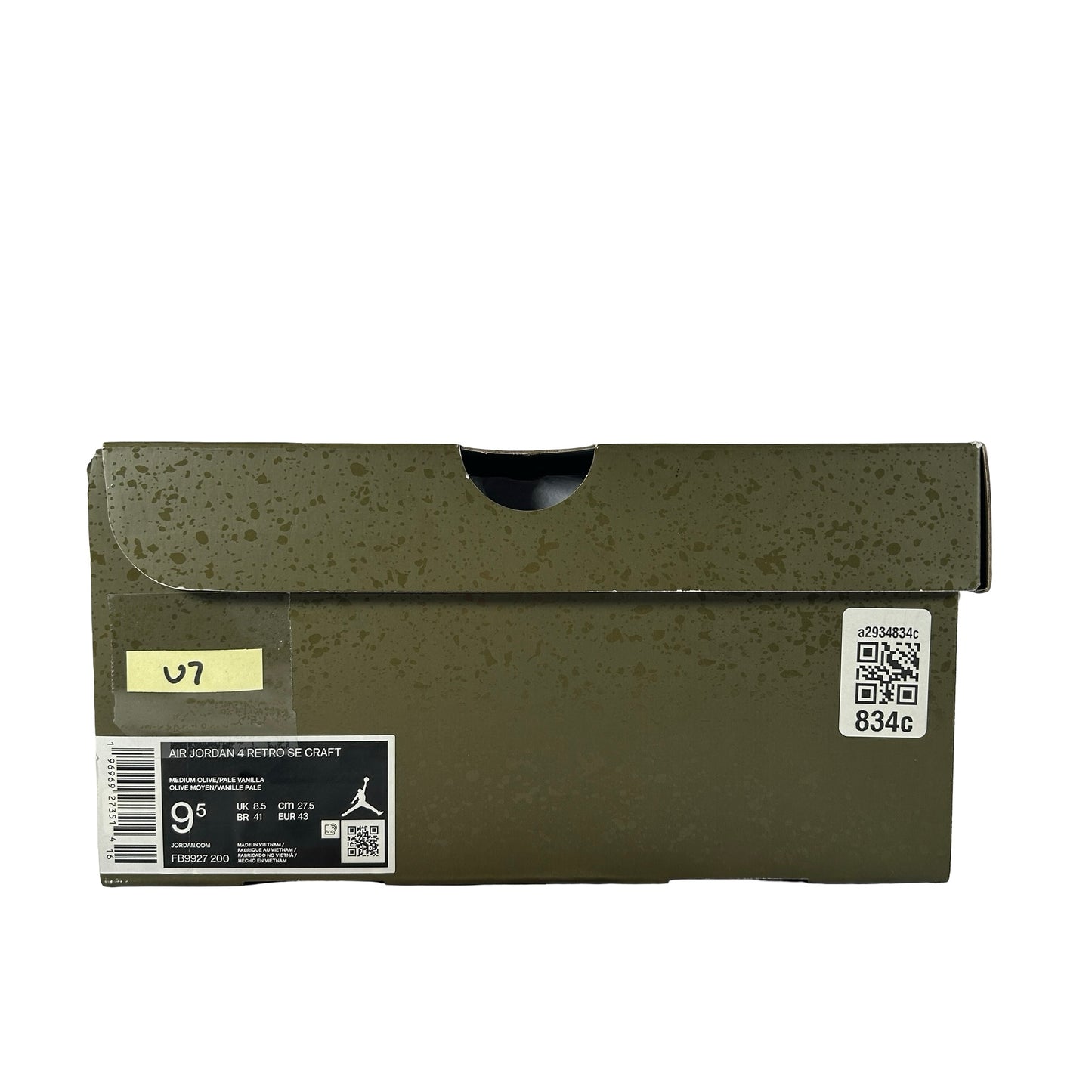 FB9927 200 Air Jordan 4 Craft Medium Olive [USED] - 9.5 M (Used7)