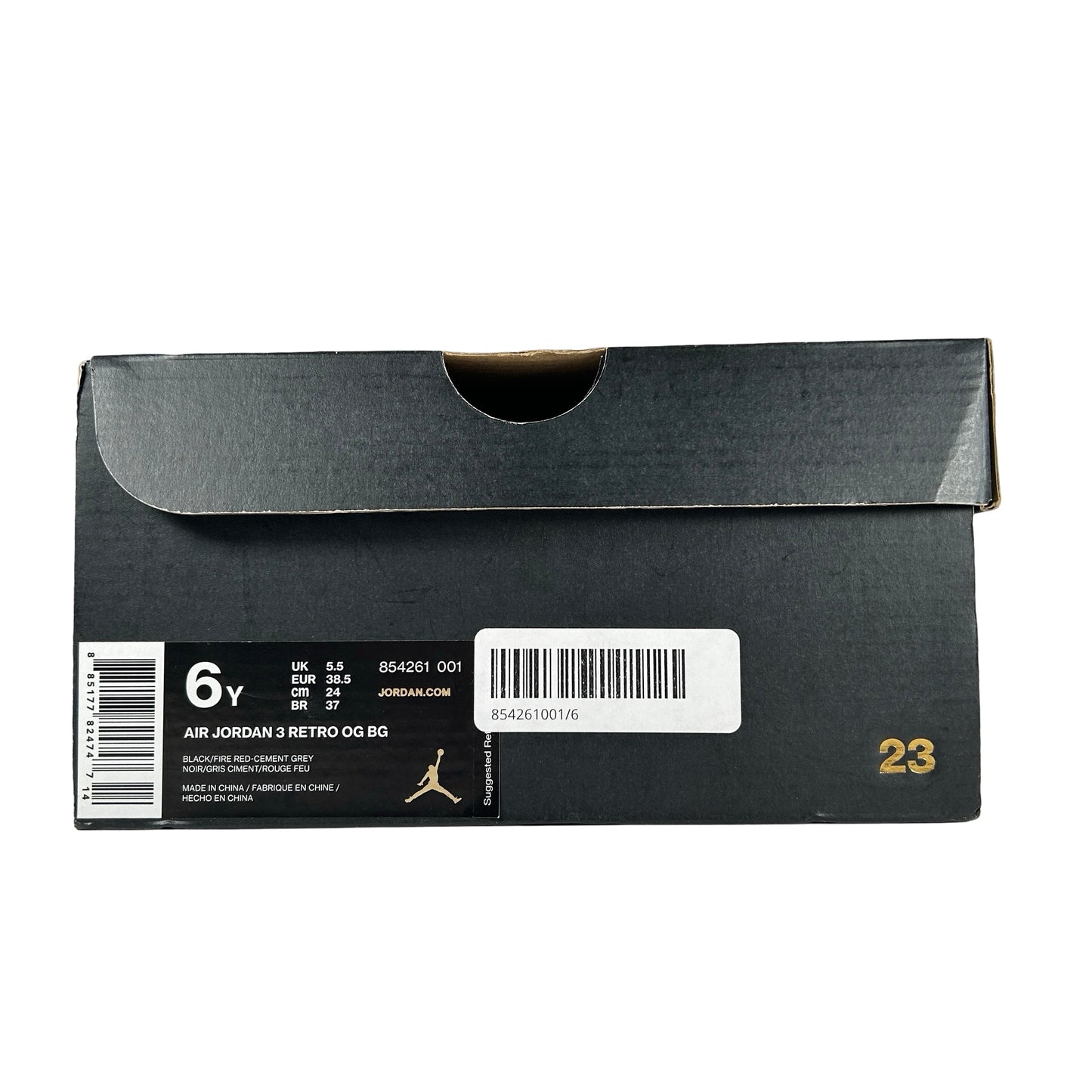 854261 001 Jordan 3 Black Cement GS [USED] - 6 Y (Used3)