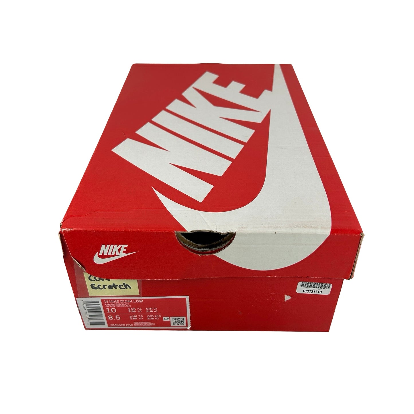 DM8329 600 Nike Dunk Low Pink Oxford (Women's) [CONDITIONAL] - 10 W (Scratch On Toe Box)