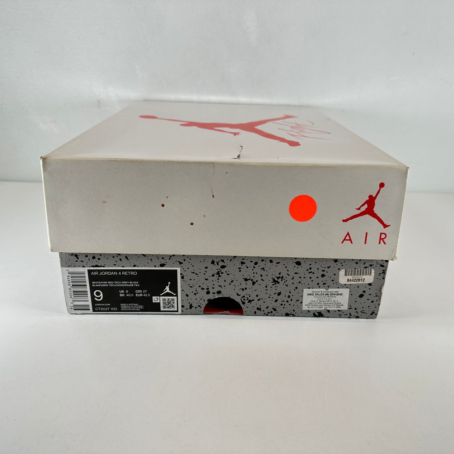 CT8527 100 Jordan 4 Retro White Oreo [USED] - 9 M (Used)
